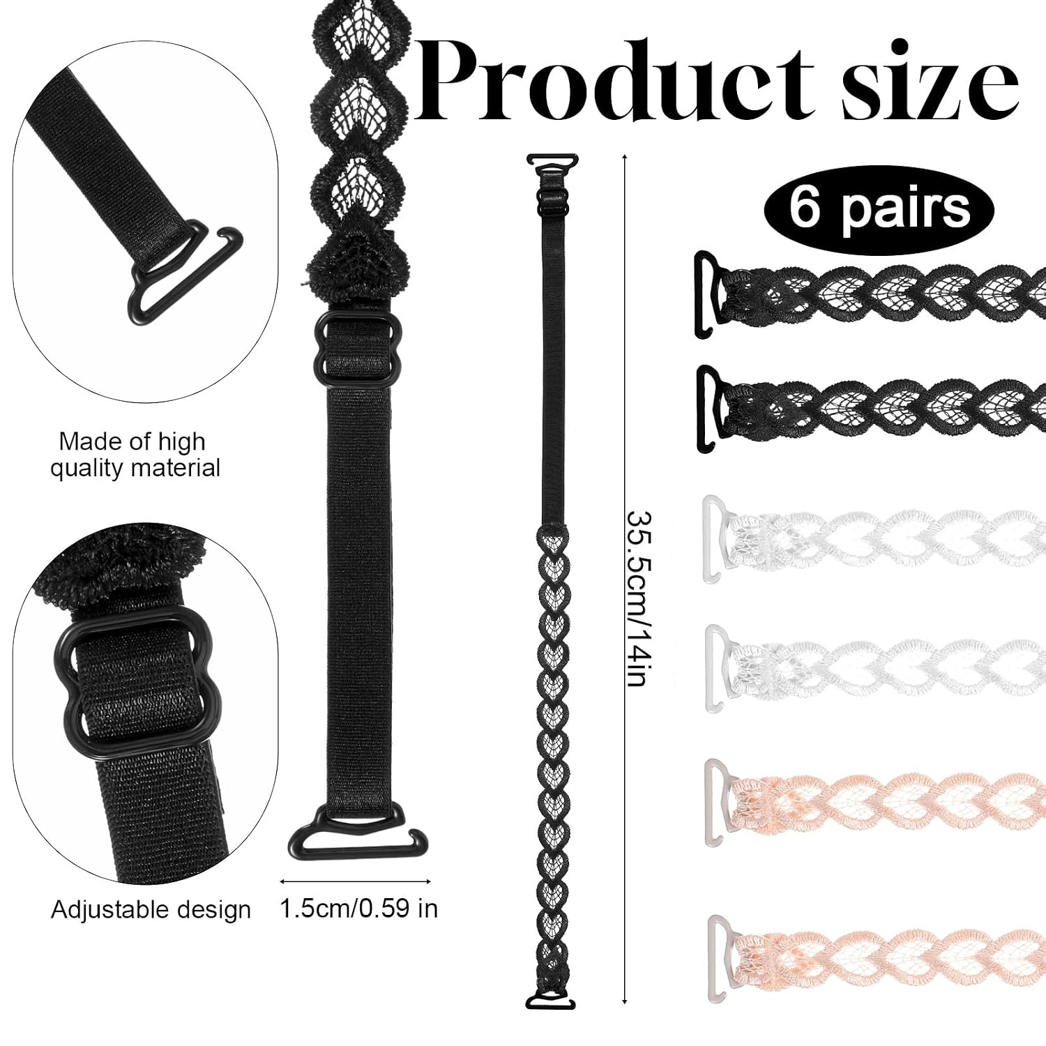 Classicseali Decorative Lace Bra Straps — image 2