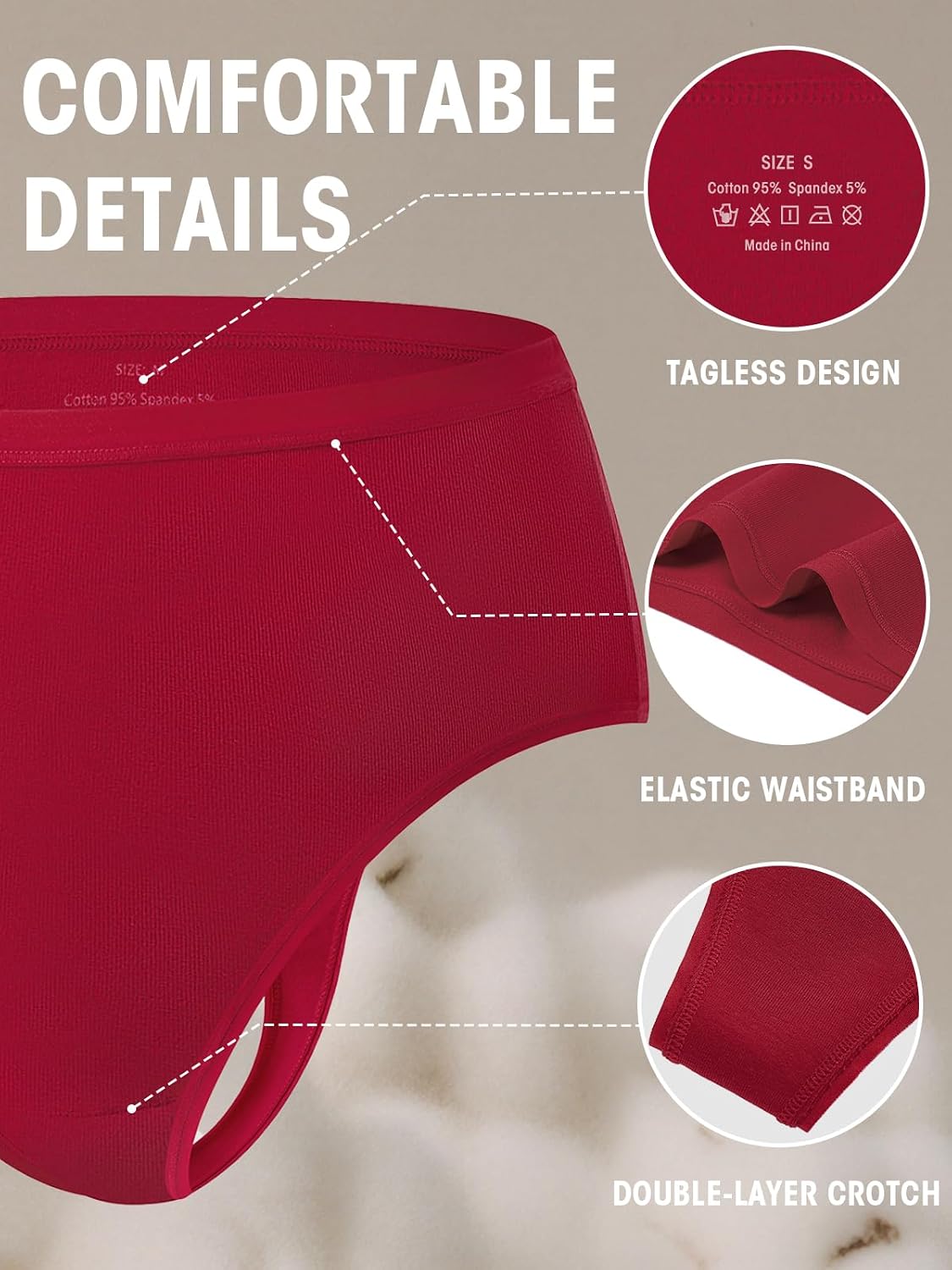 Sosusu Seamless Cotton Thong 6-Pack — image 5