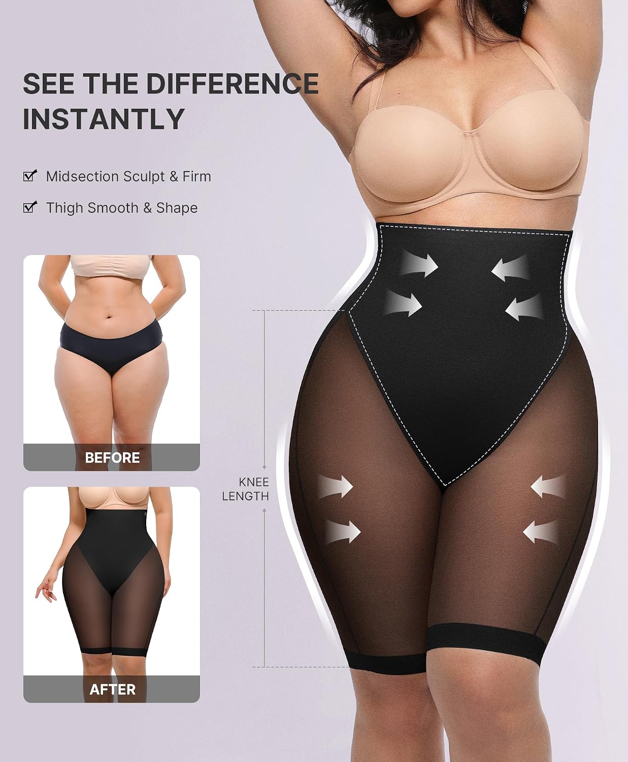 SHAPELLX High Waist Tummy Control Shapewear Shorts — image 3