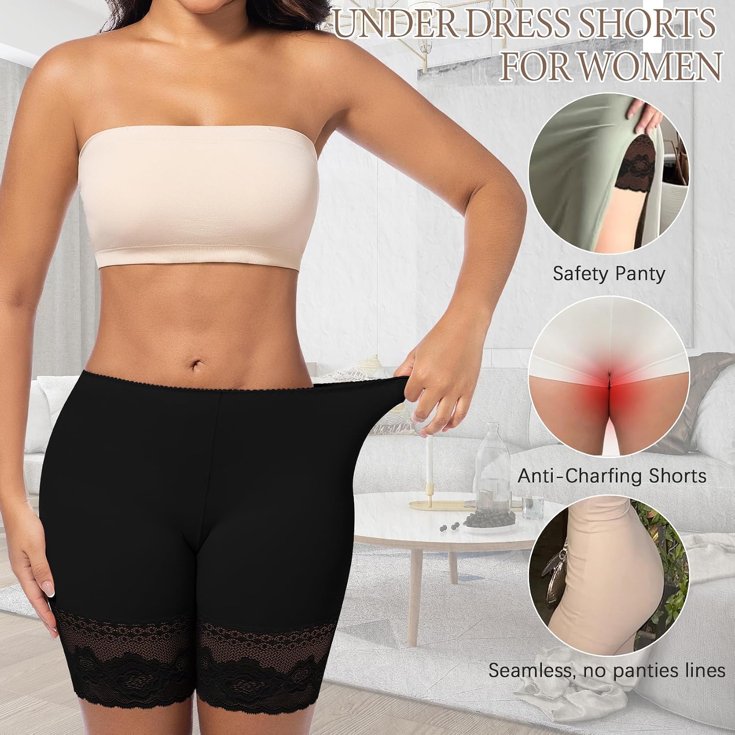 ONEW Seamless Lace Boyshorts for Women — image 3