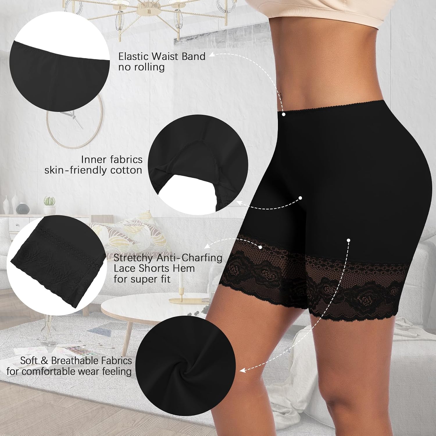 ONEW Seamless Lace Boyshorts for Women — image 4