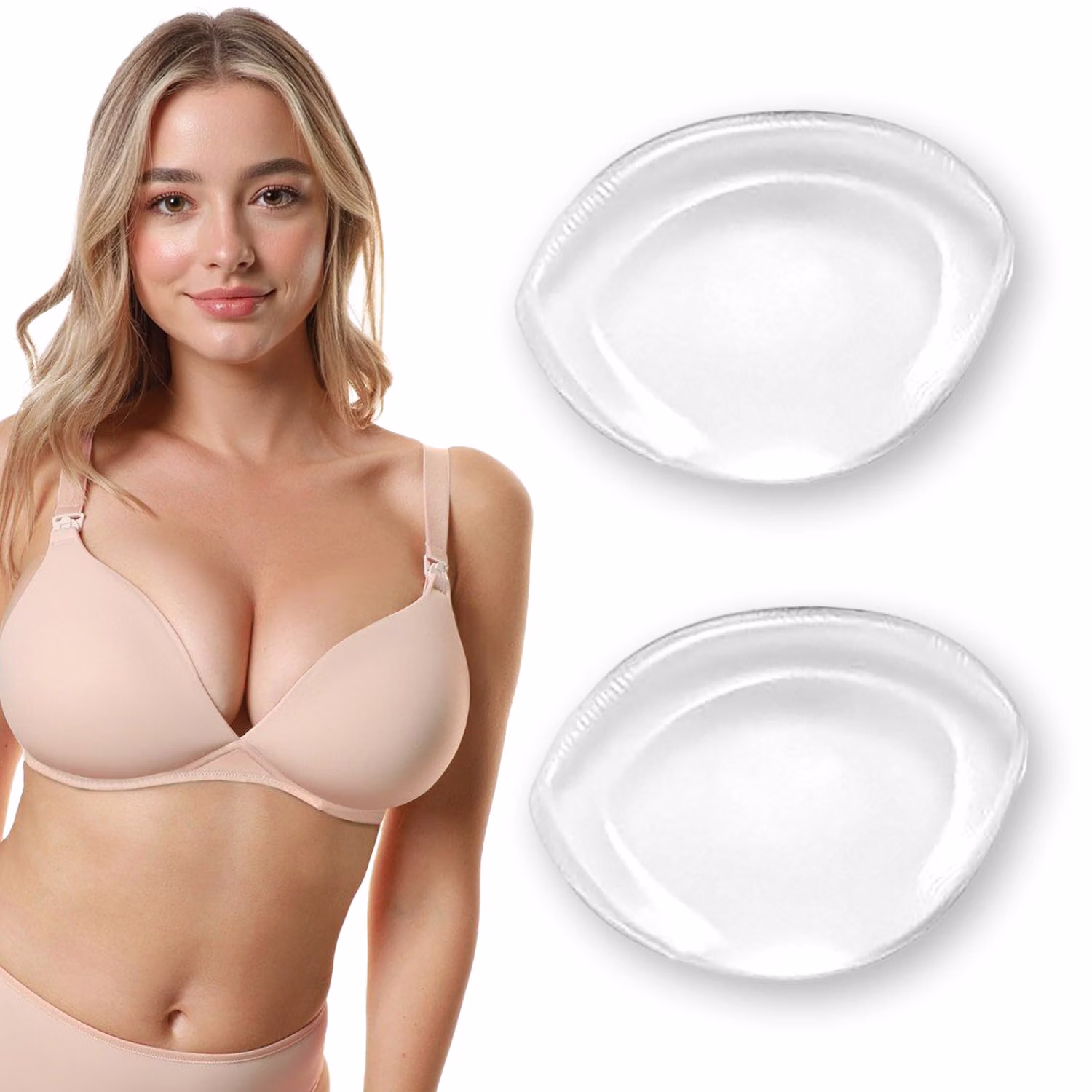 CharmX Silicone Bra Inserts for Cleavage Push Up