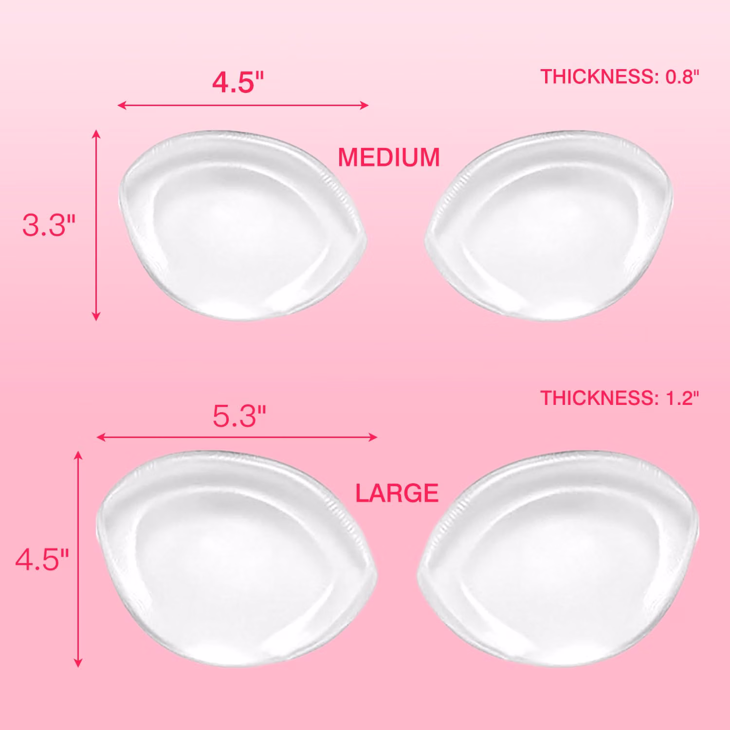 CharmX Silicone Bra Inserts for Cleavage Push Up — image 3