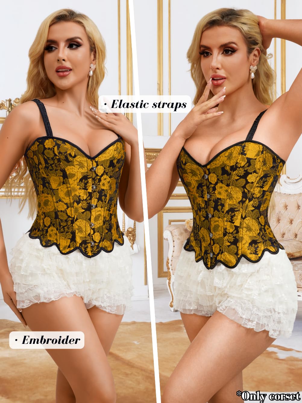 ChiaoLezhee Women's Jacquard Corset Top — image 4