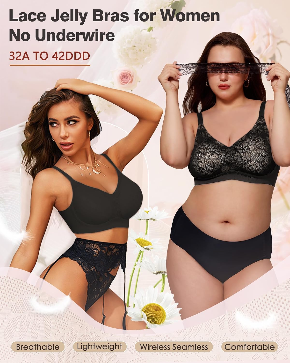 HORISUN Lace Jelly Bras for Women — image 2
