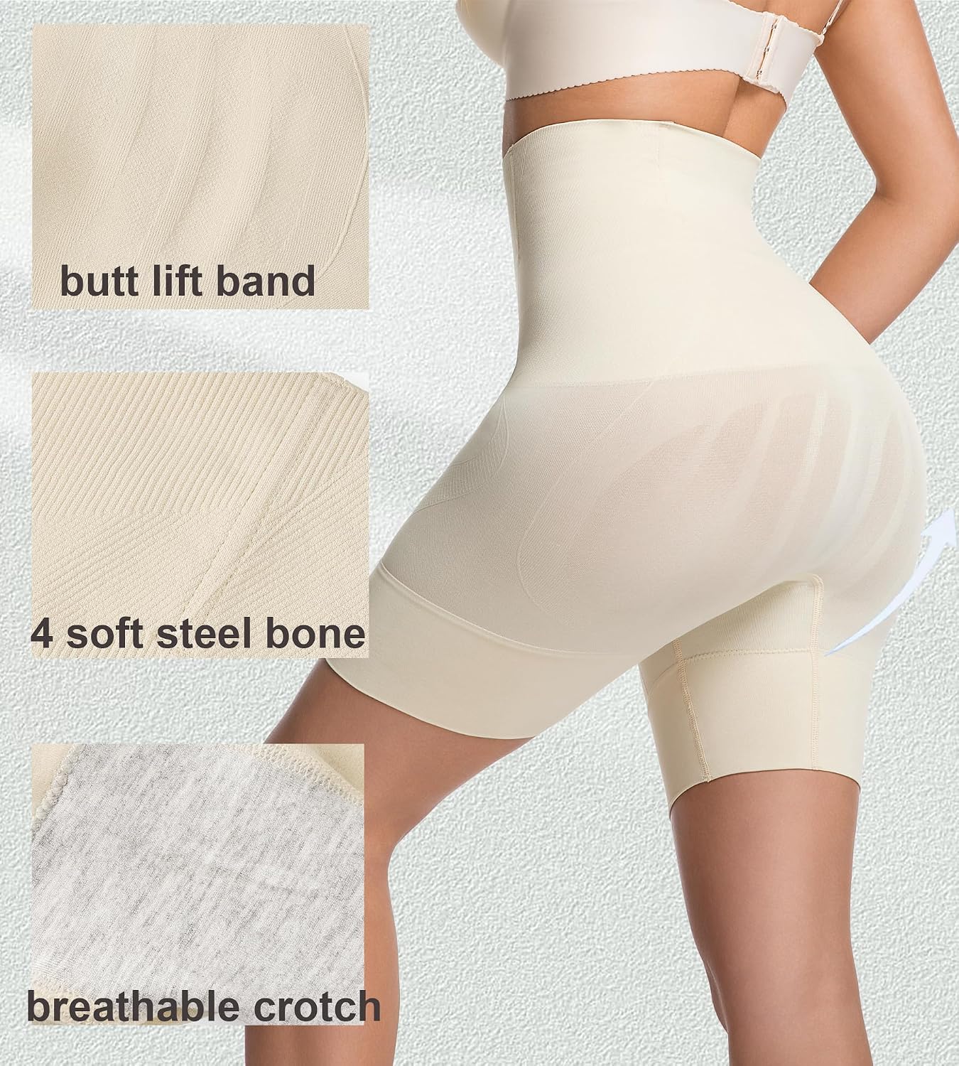 PRETTYWELL High Waisted Shapewear Shorts — image 4