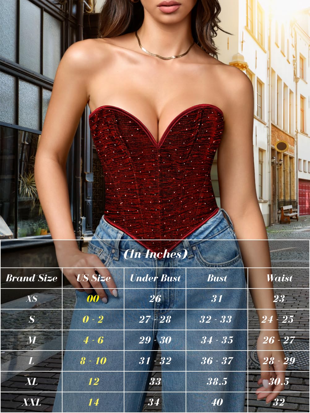 ChiaoLezhee Women's Overbust Strapless Cropped Corset — image 6