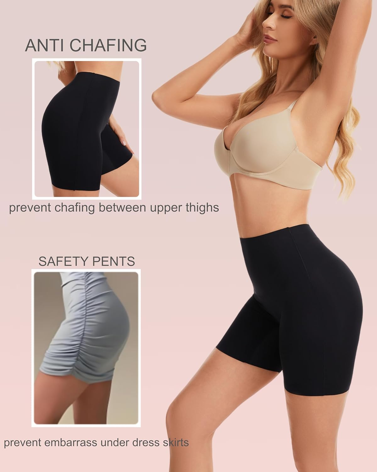 JTJFIT Seamless Anti Chafing Slip Shorts for Women — image 4
