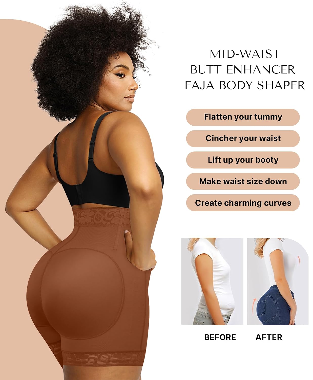 SHAPELLX Tummy Control Shapewear Shorts with Zip — image 3