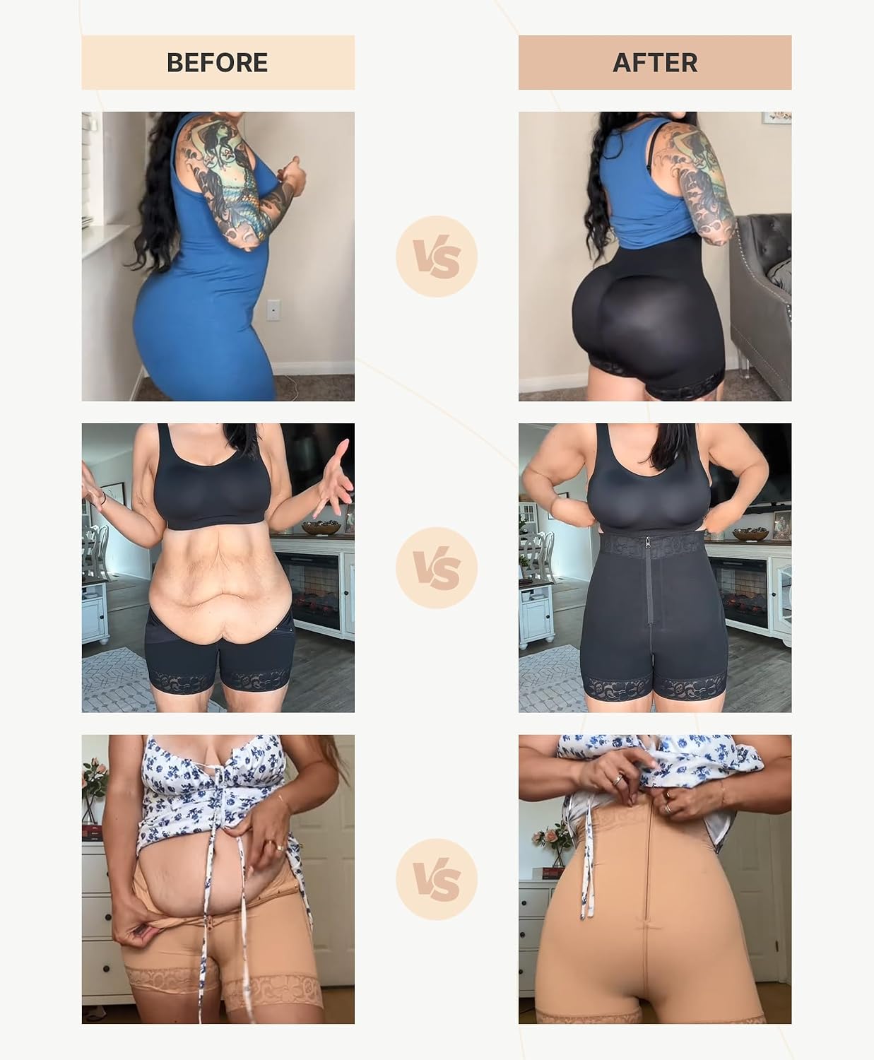SHAPELLX Tummy Control Shapewear Shorts with Zip — image 4