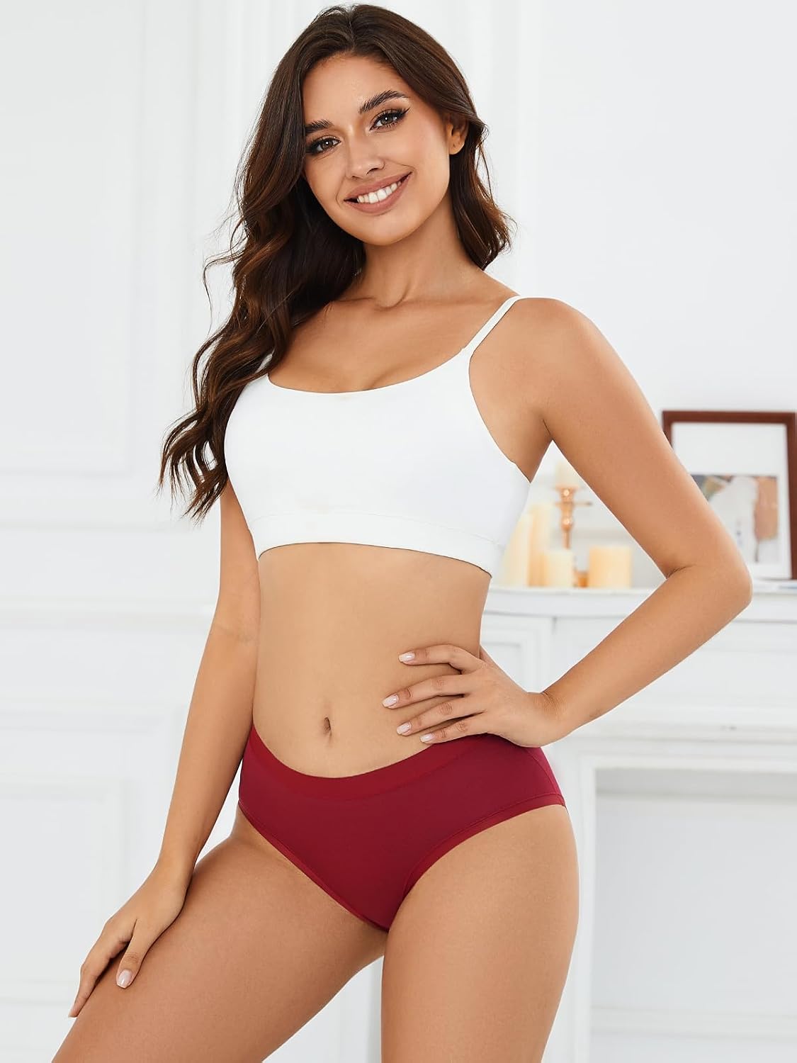 Cuweni Women's Cotton Hipster Panties 6-Pack — image 2