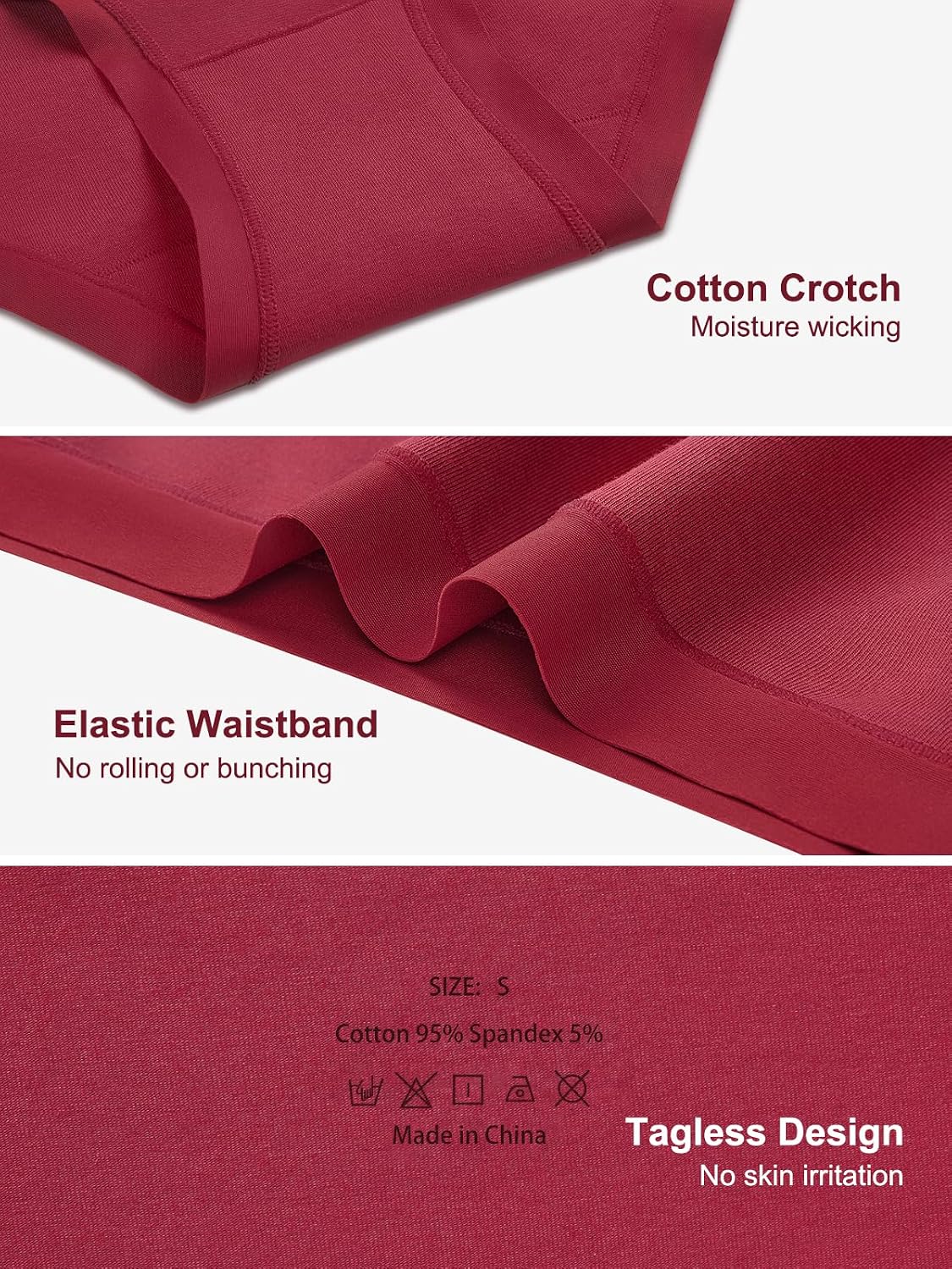 Cuweni Women's Cotton Hipster Panties 6-Pack — image 6