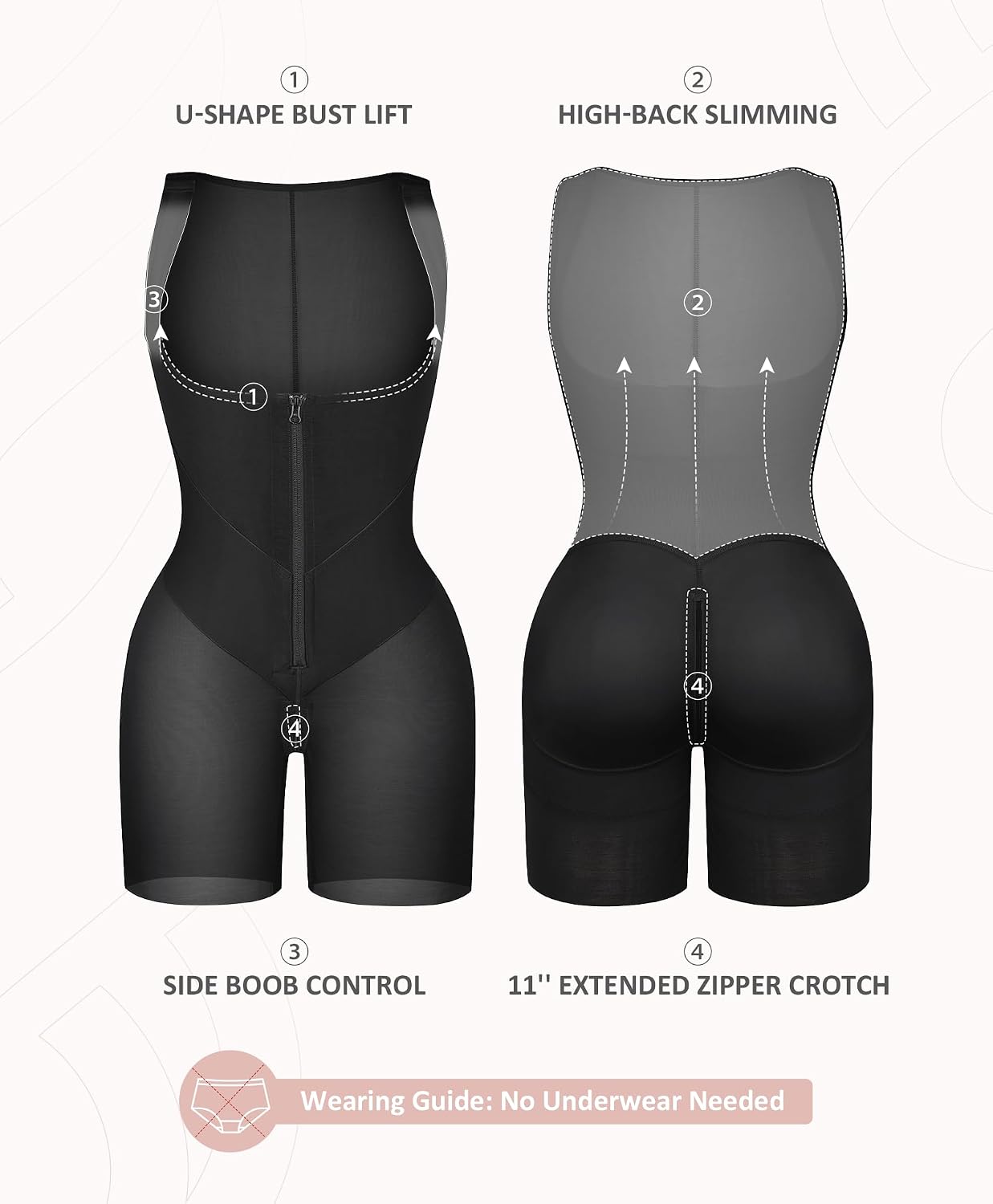 FeelinGirl Shapewear Tummy Control Faja Bodysuit — image 7