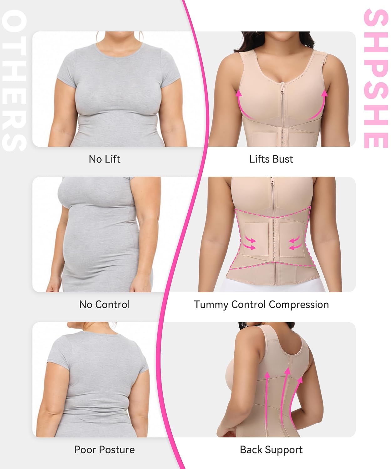 SHAPSHE Waist Trainer Corset with Bra for Women — image 5