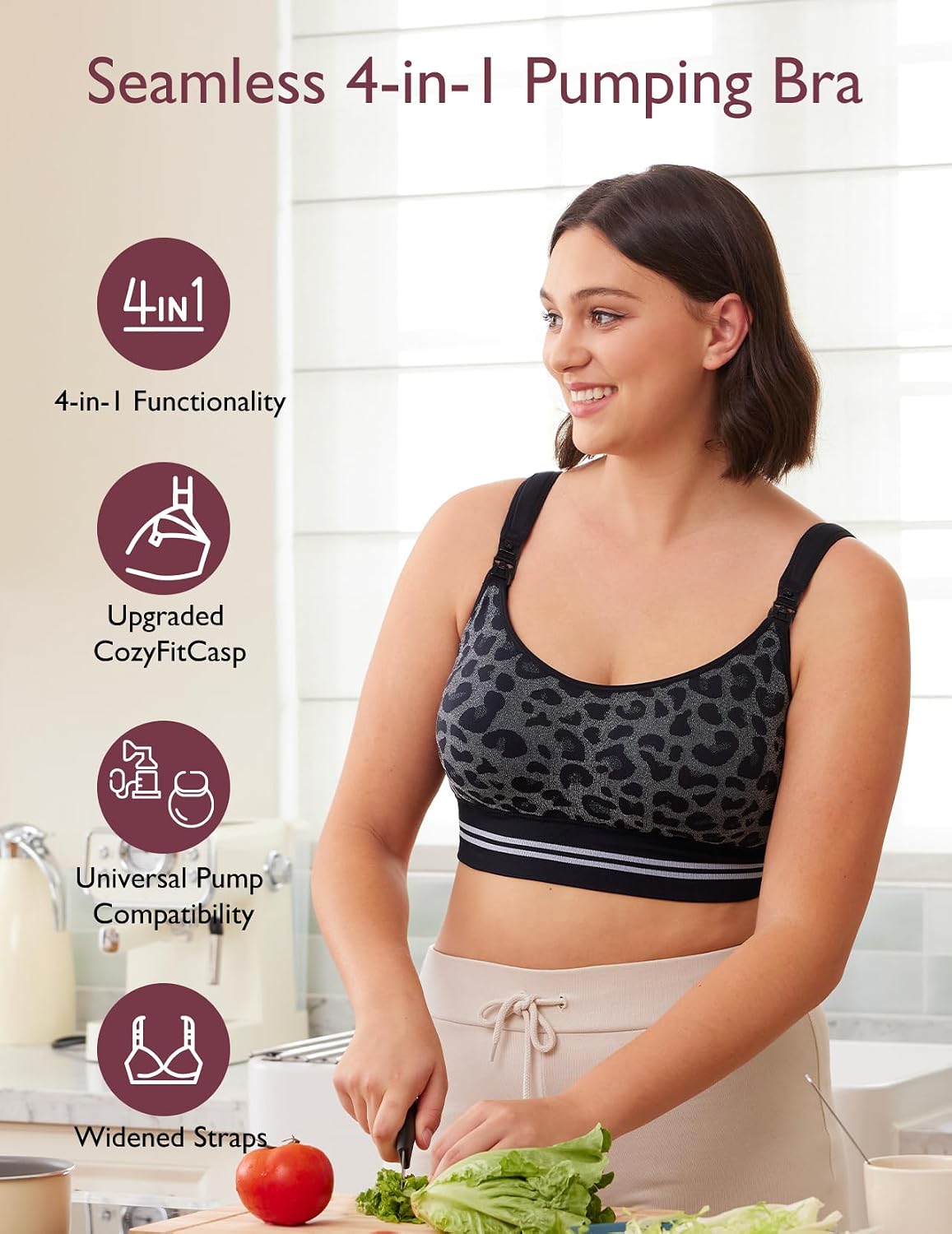Momcozy Hands-Free Seamless Pumping & Nursing Bra — image 3