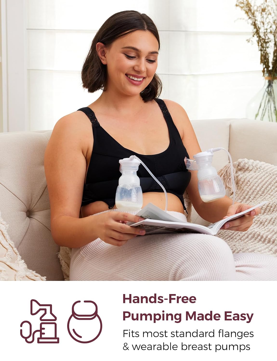 Momcozy Hands-Free Seamless Pumping & Nursing Bra — image 4