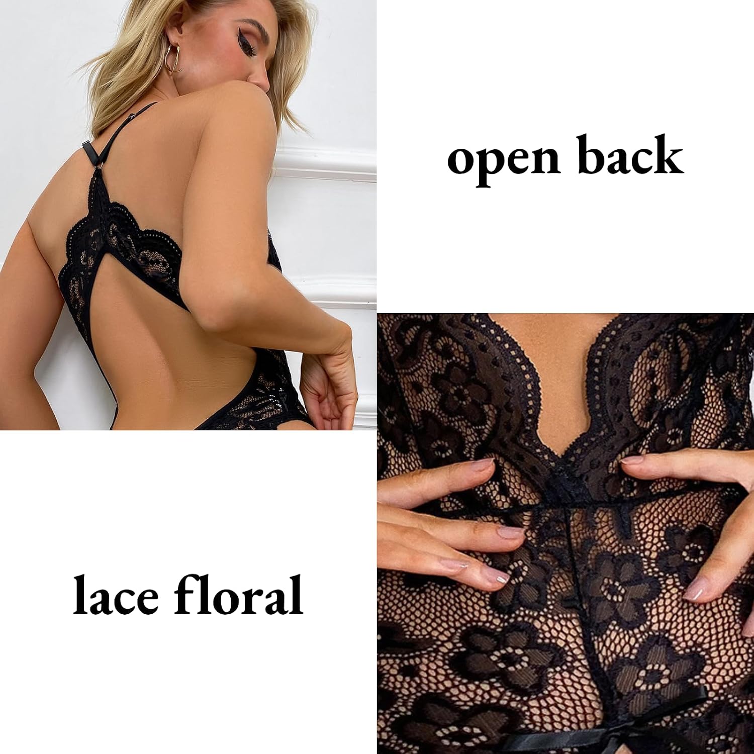 BIGFOX Women's Lace Teddy Bodysuit — image 4