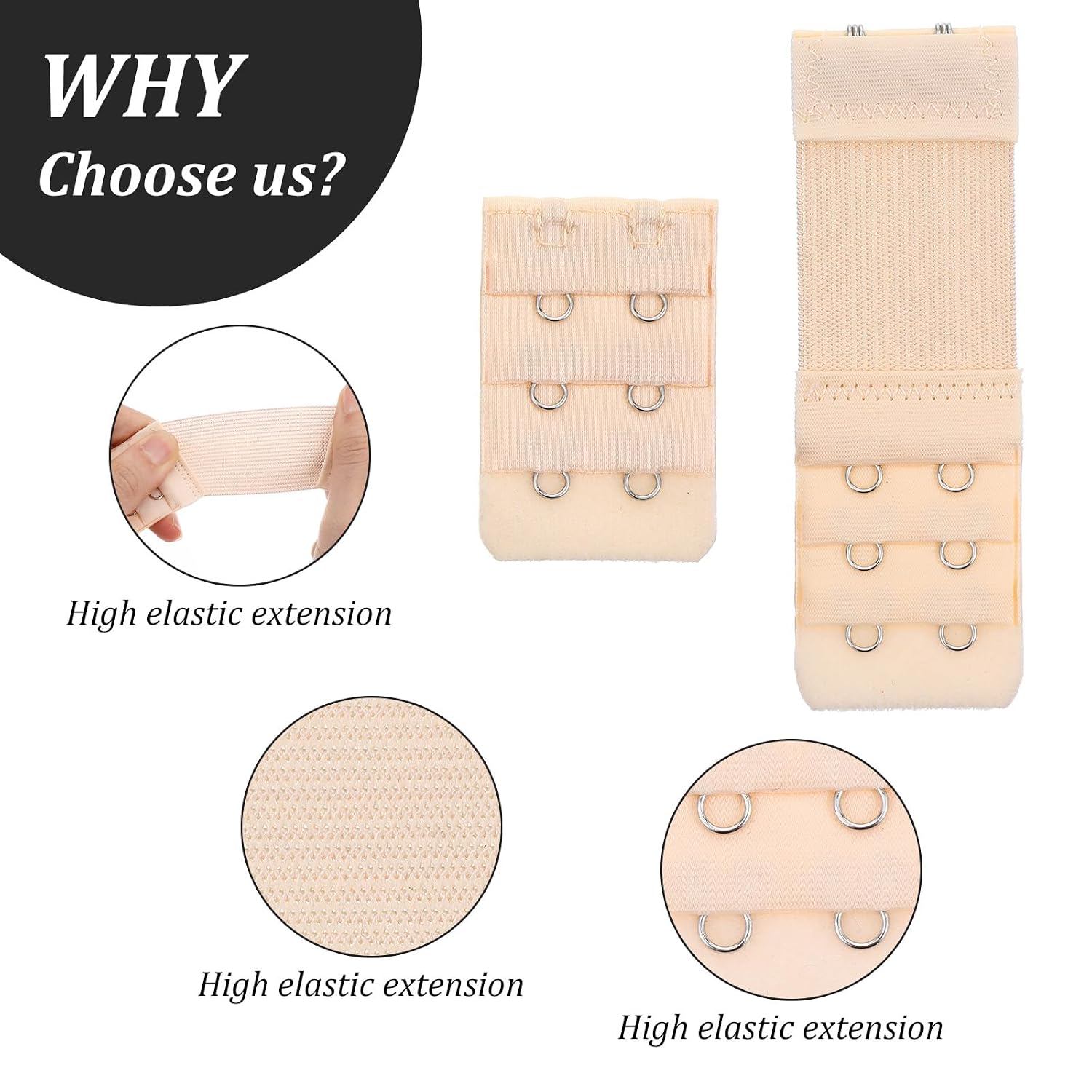 Sorcristy Bra Extender 2 Hook 3 Row — image 3