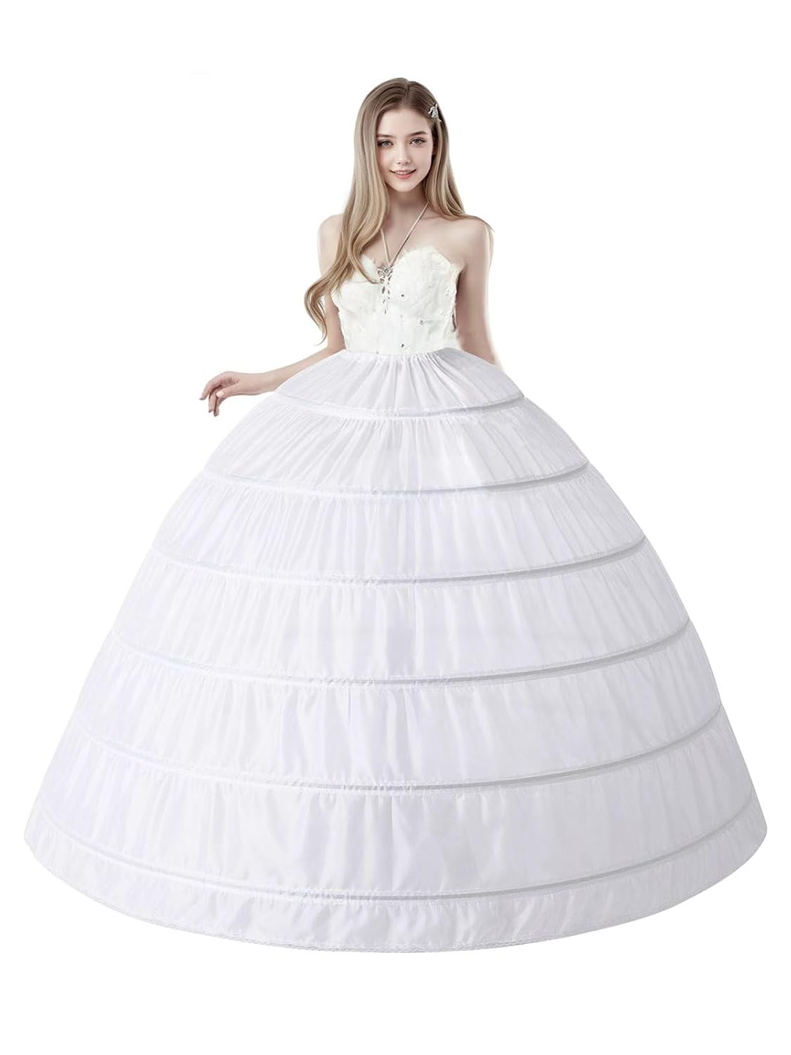 Essyle 6-Hoop Petticoat Skirt for Women