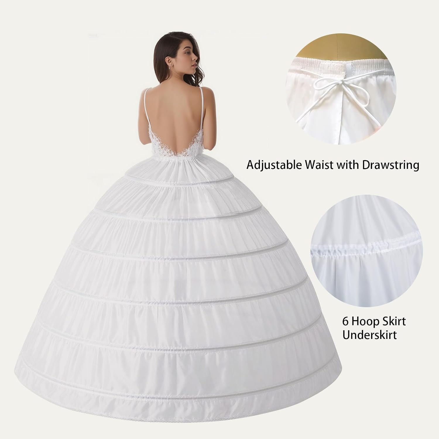 Essyle 6-Hoop Petticoat Skirt for Women — image 2