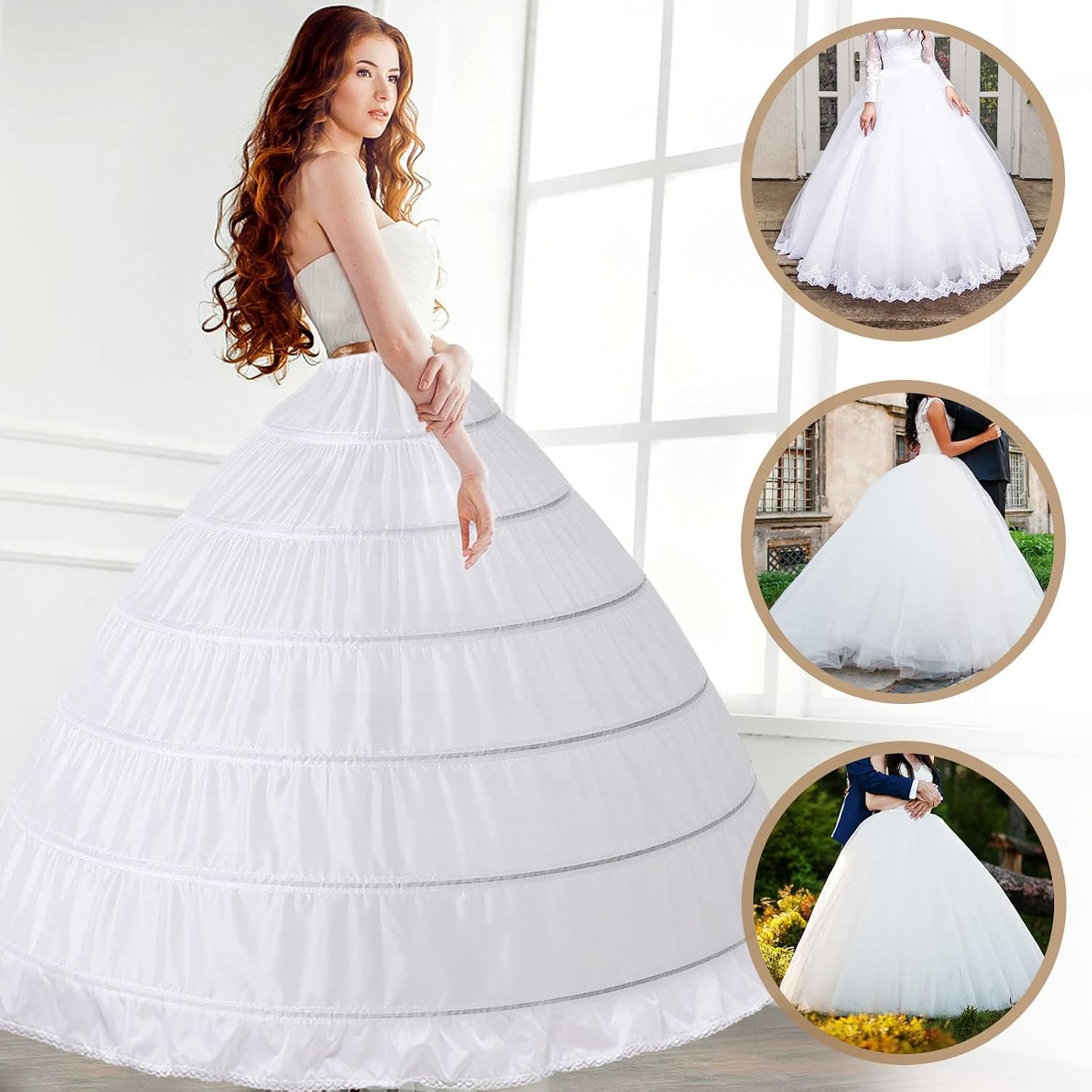 Essyle 6-Hoop Petticoat Skirt for Women — image 8