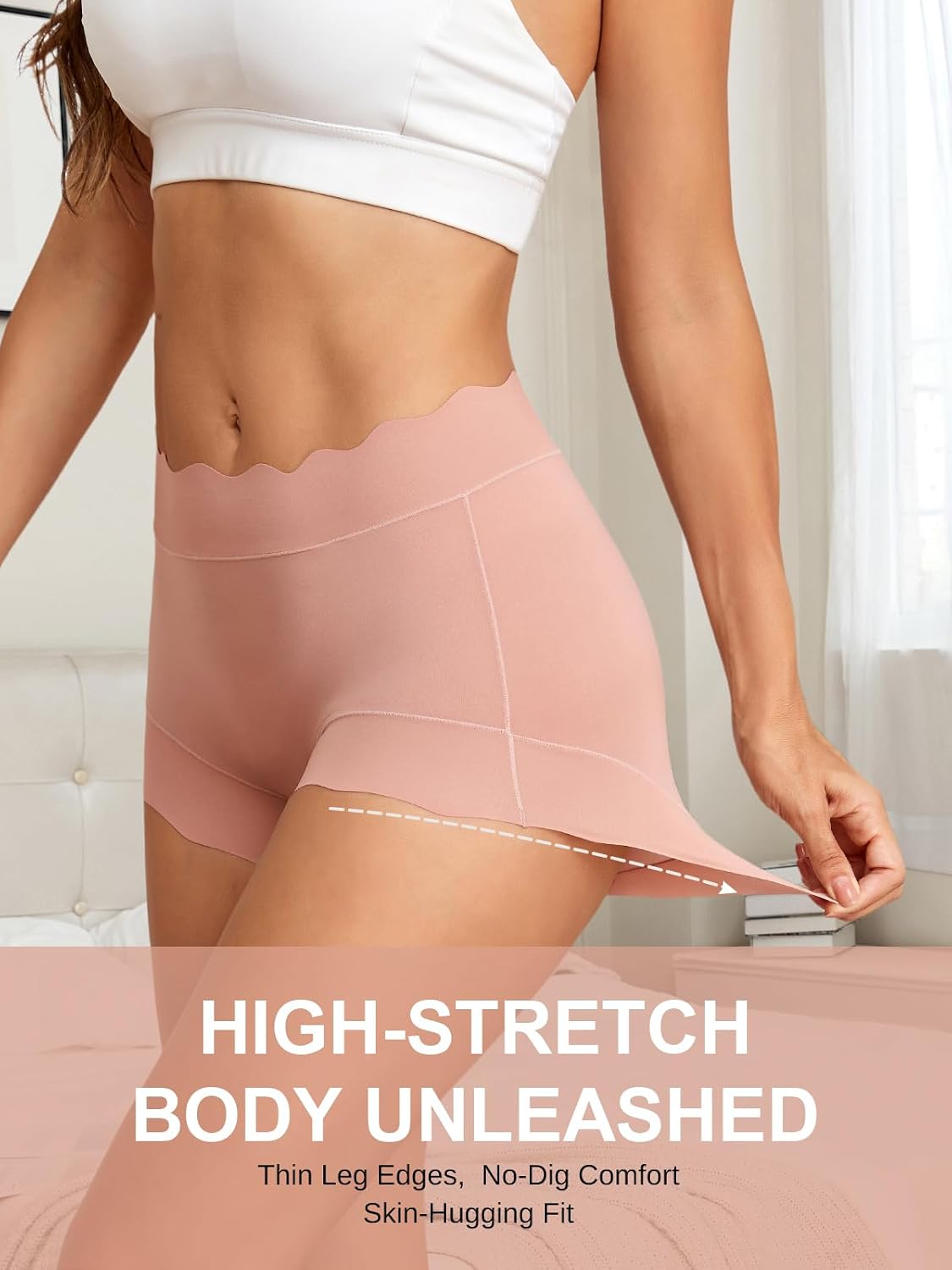 Sazoox High Waisted Full Coverage Panties 5 Pack — image 3