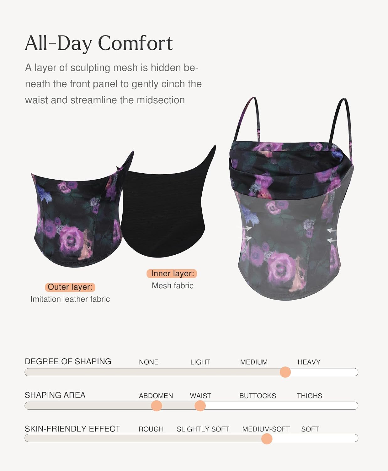 Popilush Corset Top with Built-in Bra — image 3