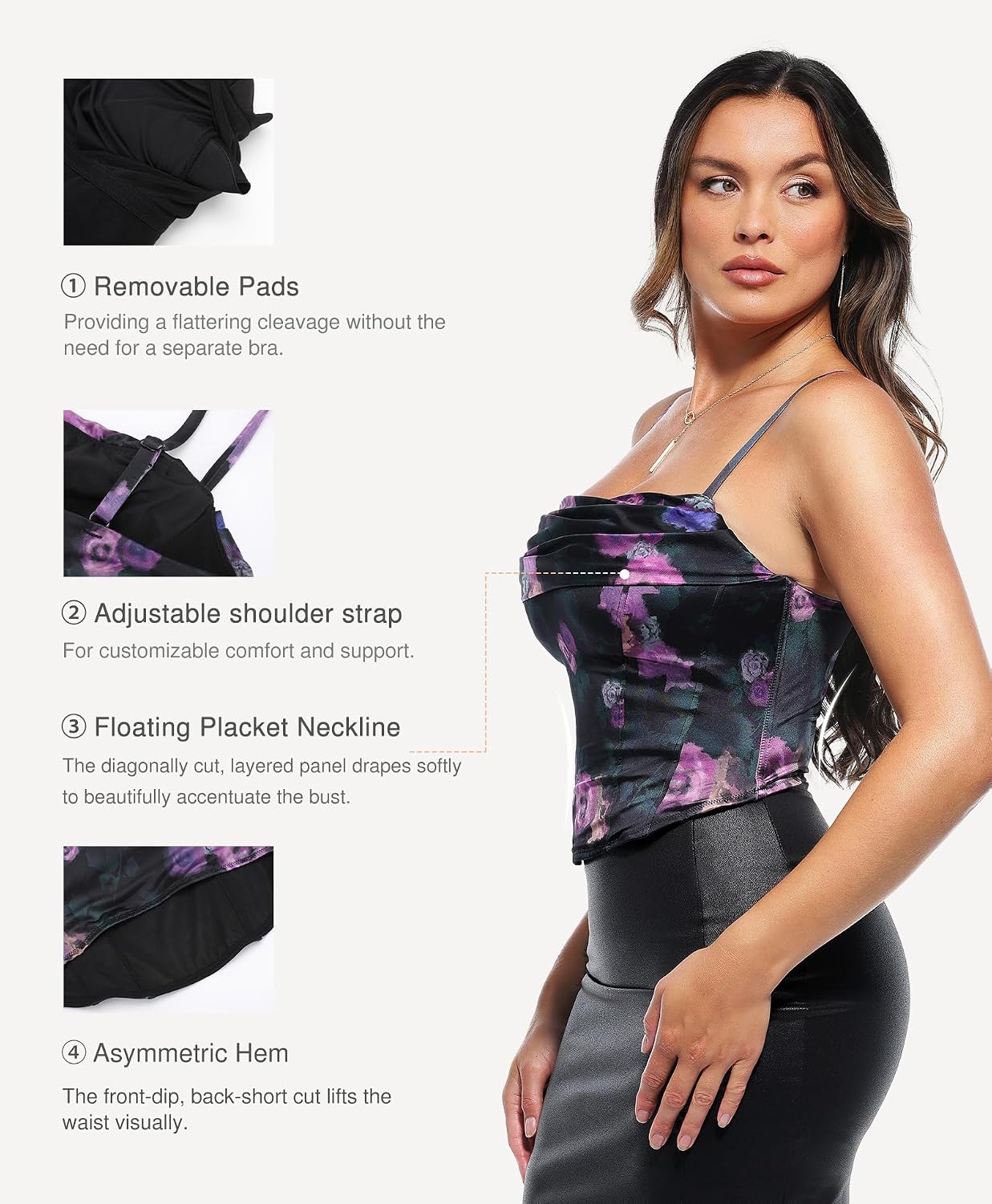 Popilush Corset Top with Built-in Bra — image 4