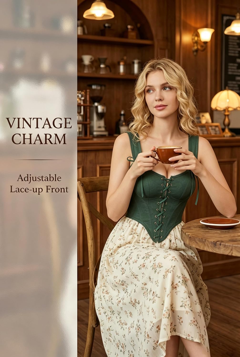 Grodress Linen Overbust Corset Top for Women — image 5