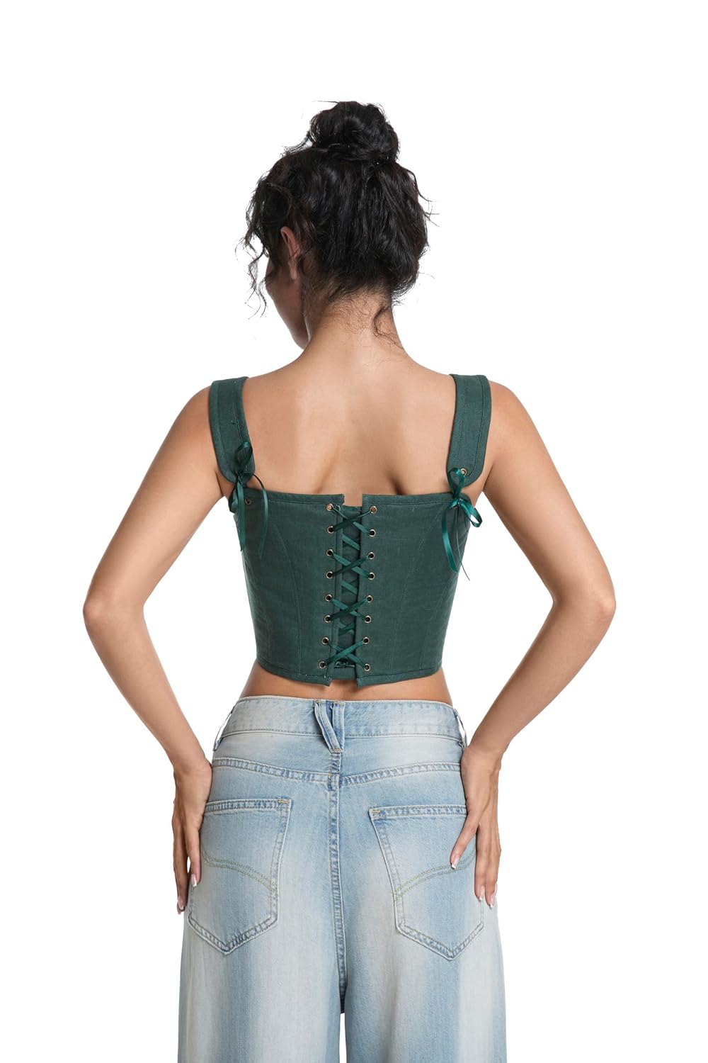 Grodress Linen Overbust Corset Top for Women — image 9