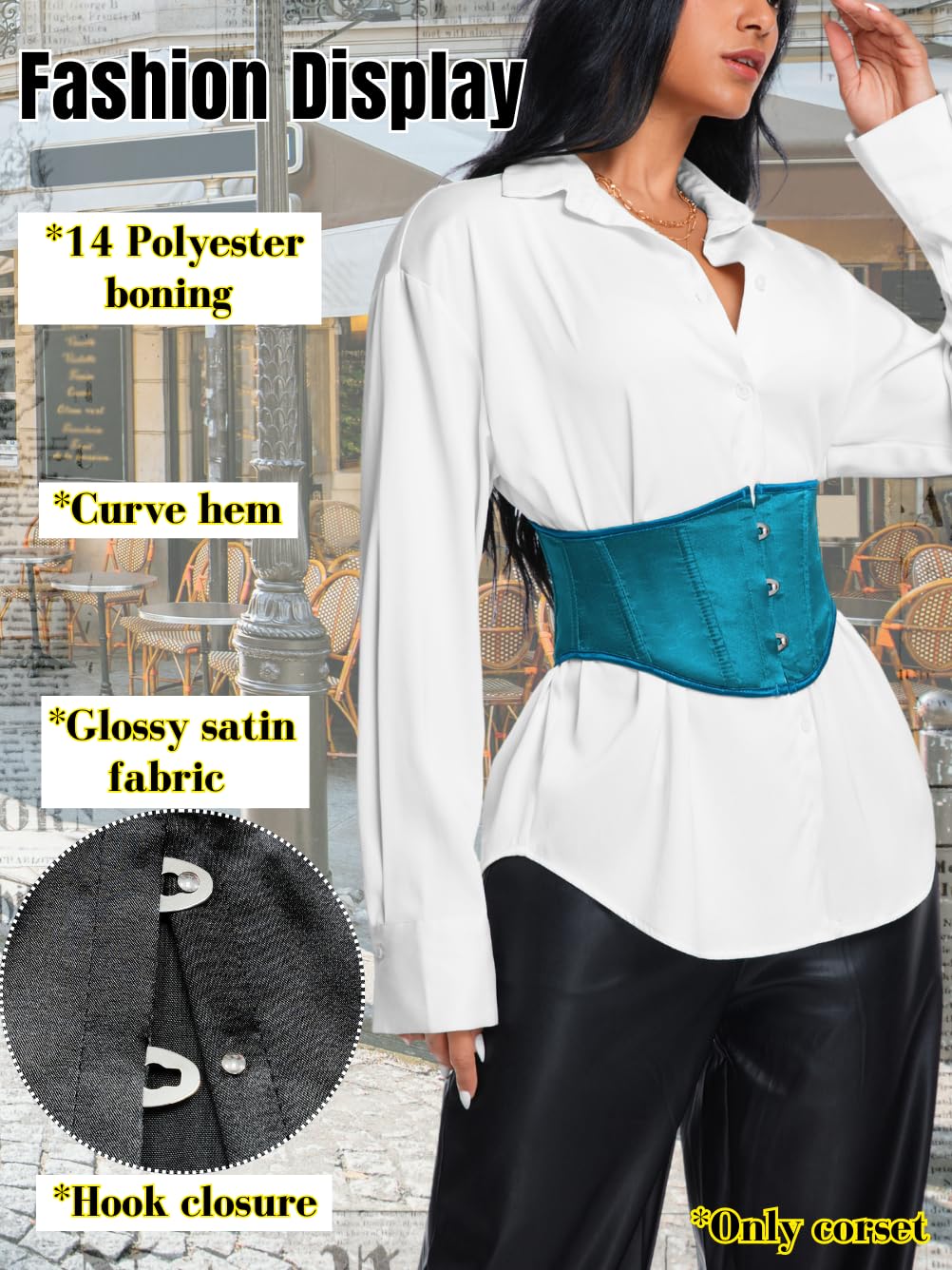 ChiaoLezhee Satin Underbust Corset Belt — image 2