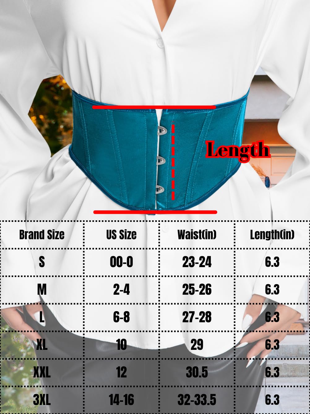 ChiaoLezhee Satin Underbust Corset Belt — image 5