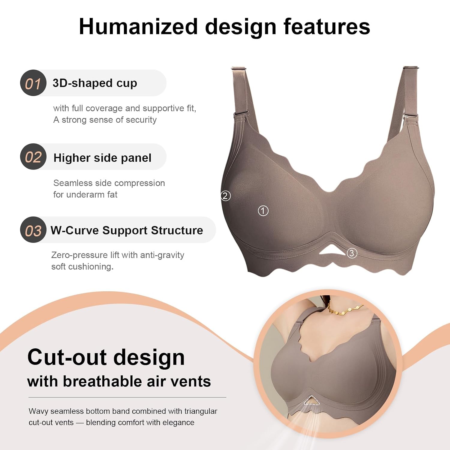 AurlyaForm Seamless Mastectomy Bra for Prosthesis — image 3