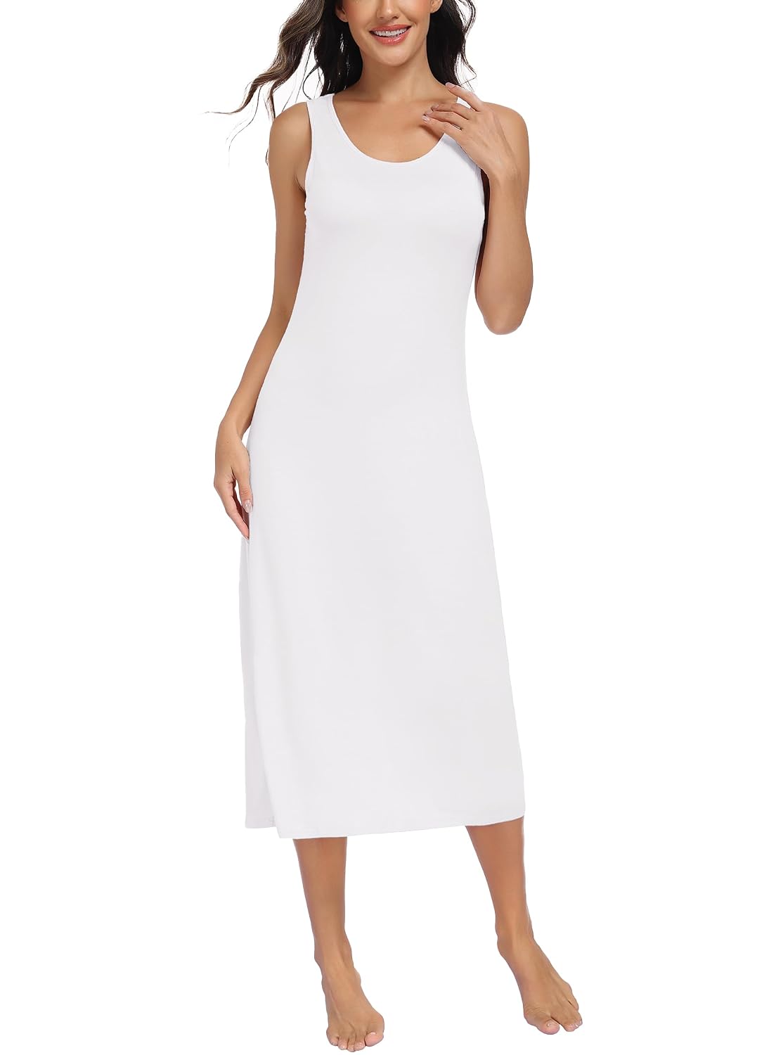 Lovasy Full Slip Tank Top Dress for Women
