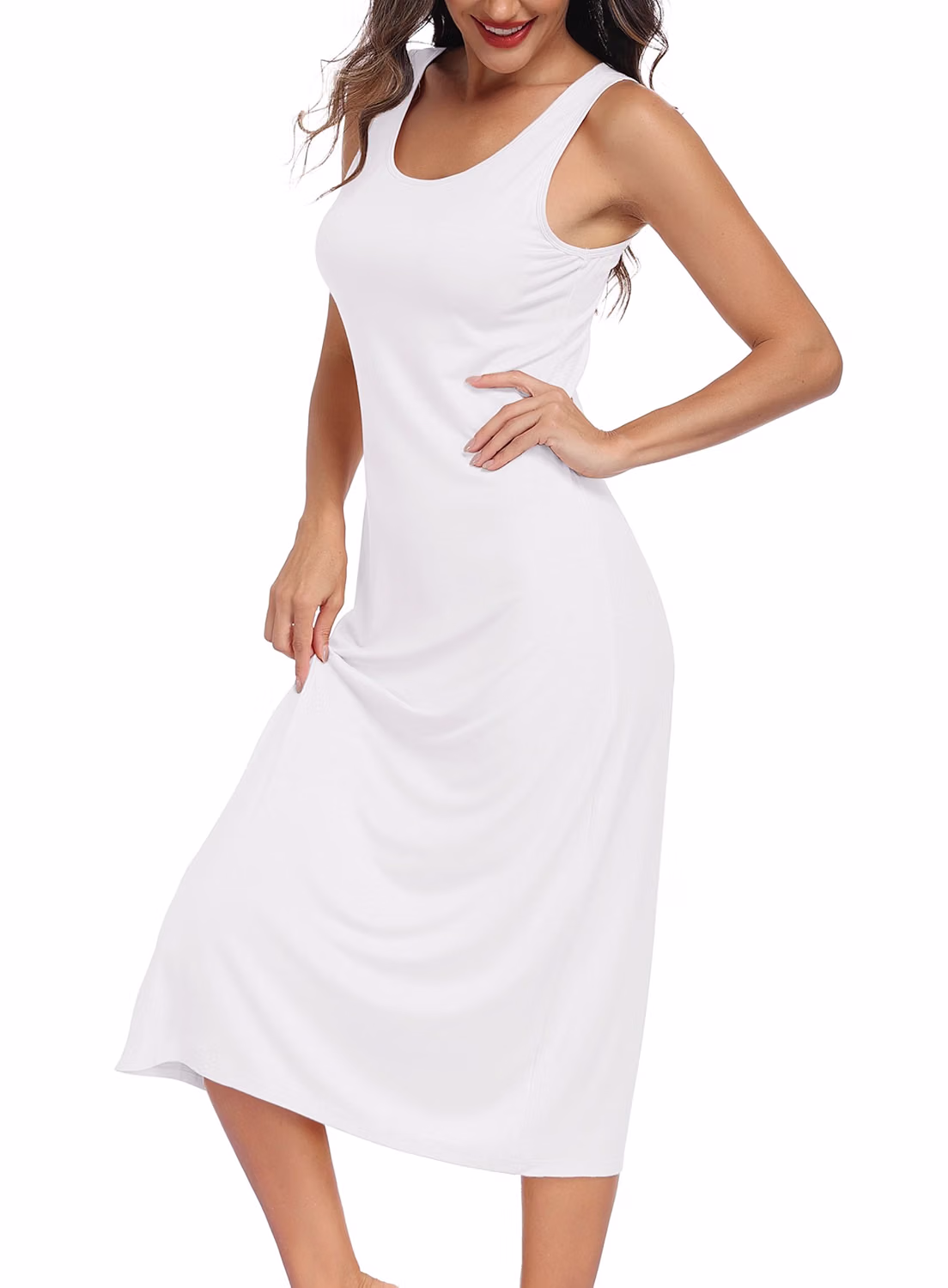 Lovasy Full Slip Dress with Wide Straps — image 3