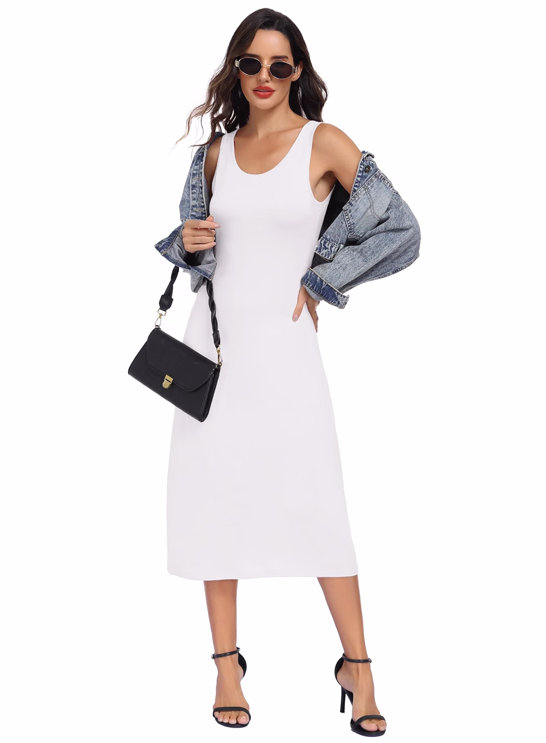 Lovasy Full Slip Dress with Wide Straps — image 6