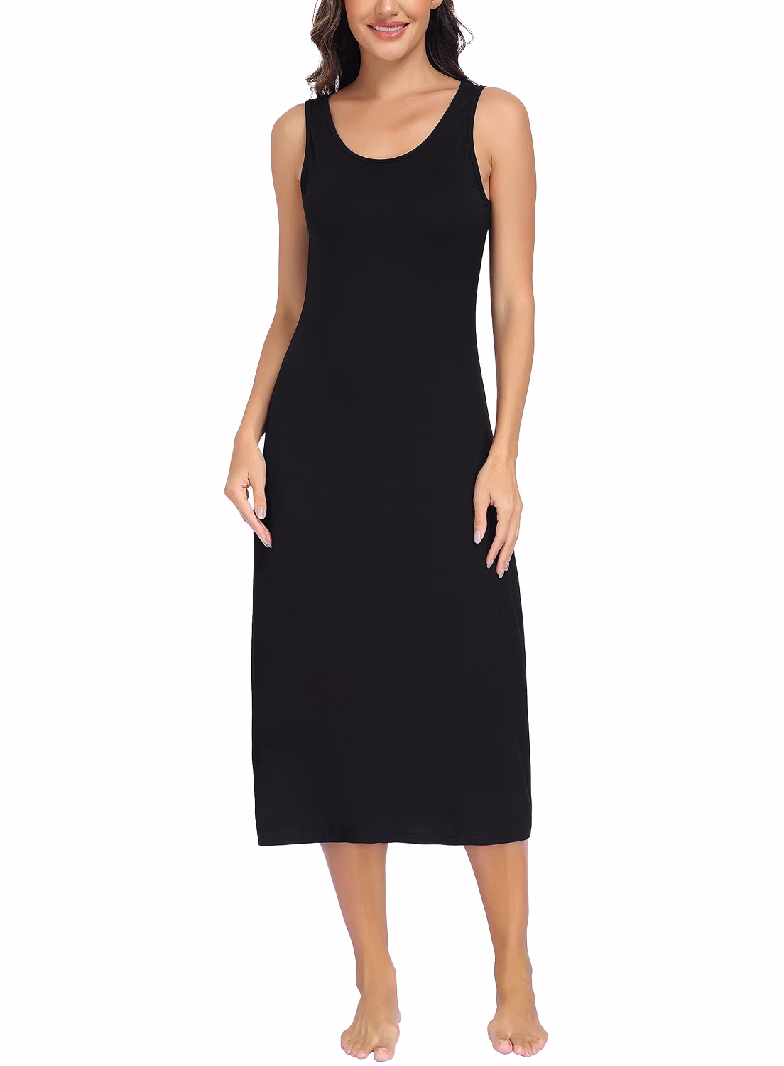 Lovasy Full Slip Dress with Wide Straps — image 7