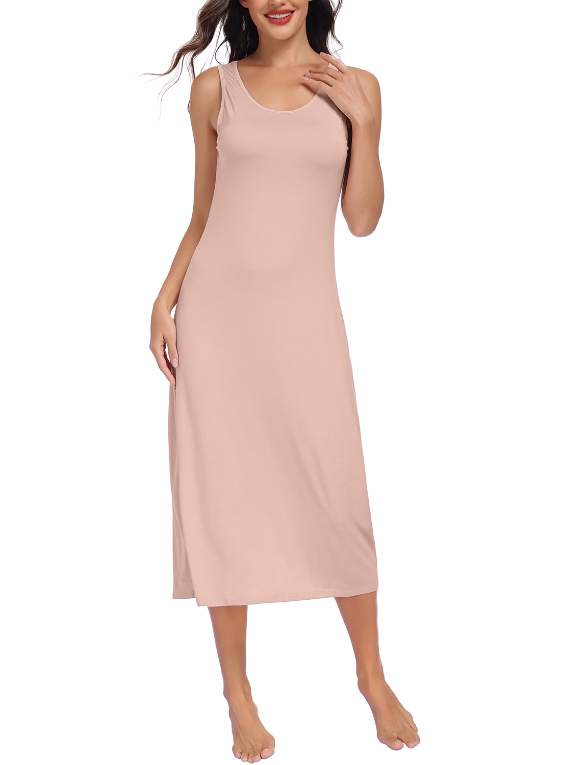 Lovasy Full Slip Dress with Wide Straps — image 8
