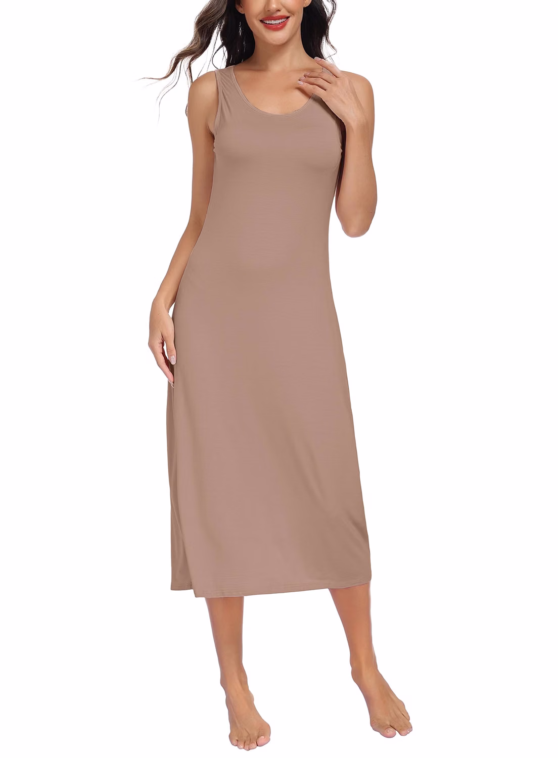 Lovasy Full Slip Dress with Wide Straps — image 9