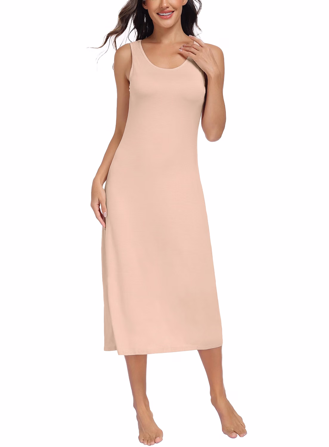 Lovasy Full Slip Dress with Wide Straps — image 11