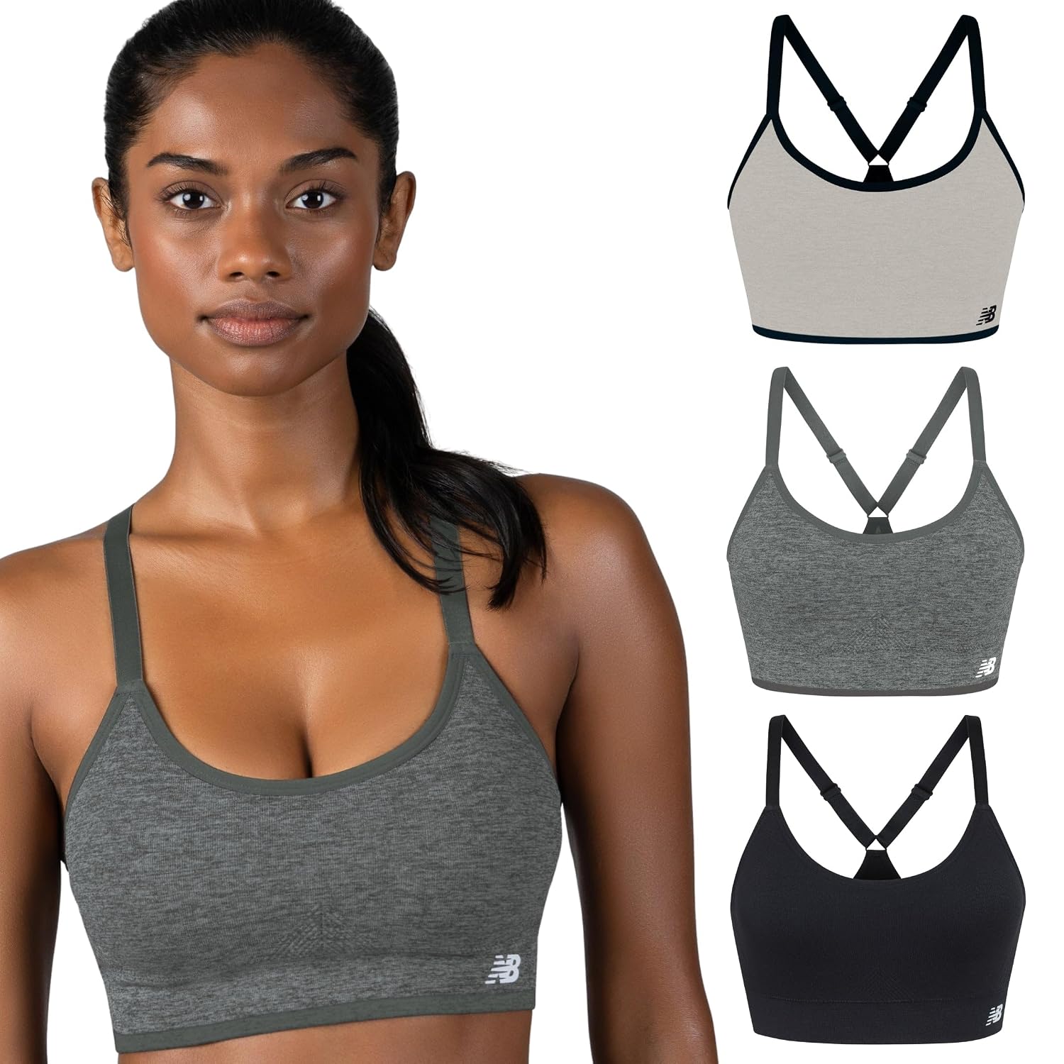 New Balance Women's 3-Pack Seamless Sports Bras