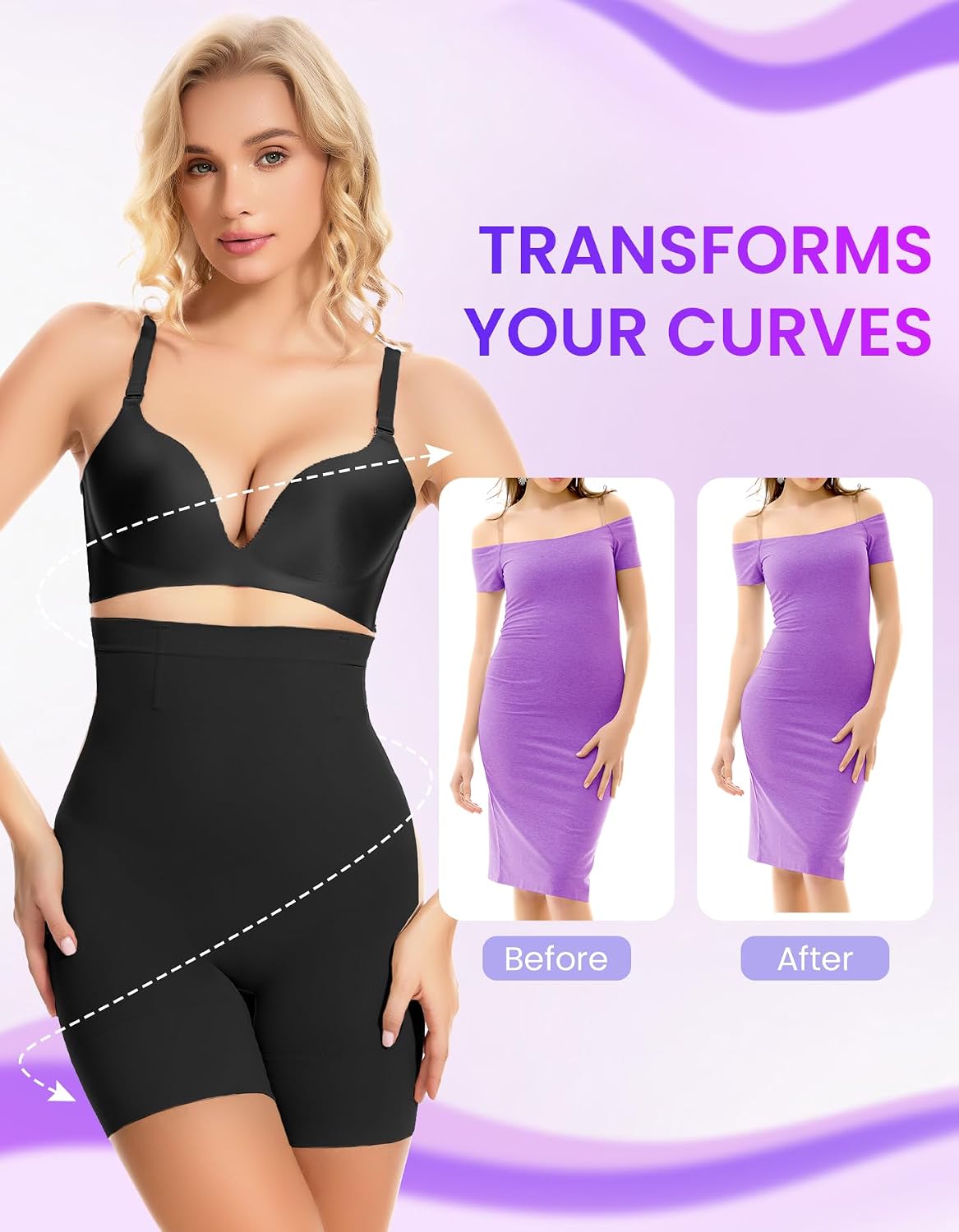 SIMIYA High Waisted Tummy Control Shapewear Shorts — image 4