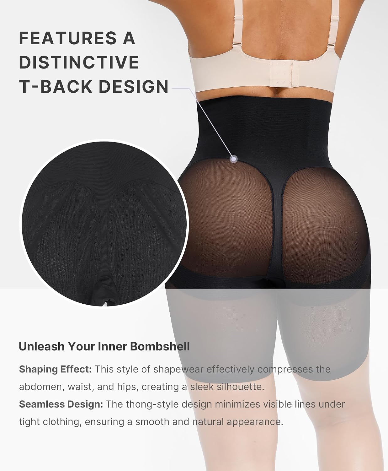 SHAPELLX High Waisted Butt Lifting Shapewear Shorts — image 3