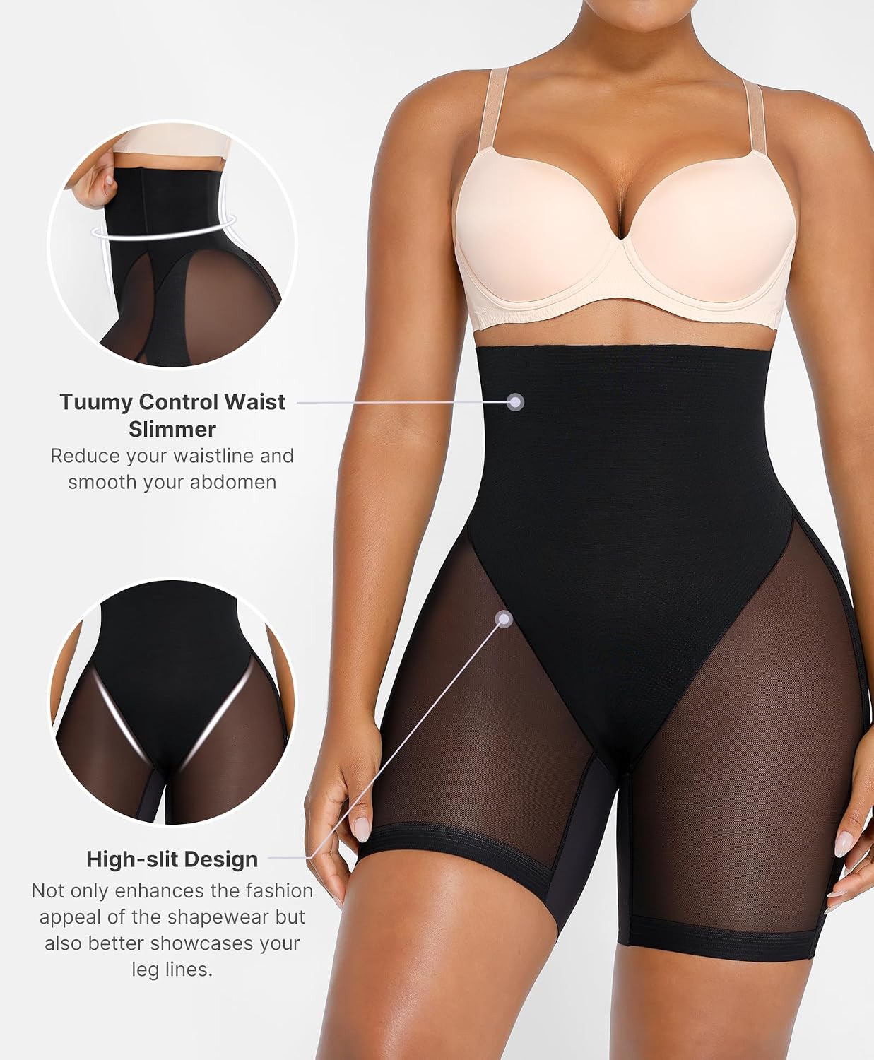 SHAPELLX High Waisted Butt Lifting Shapewear Shorts — image 4