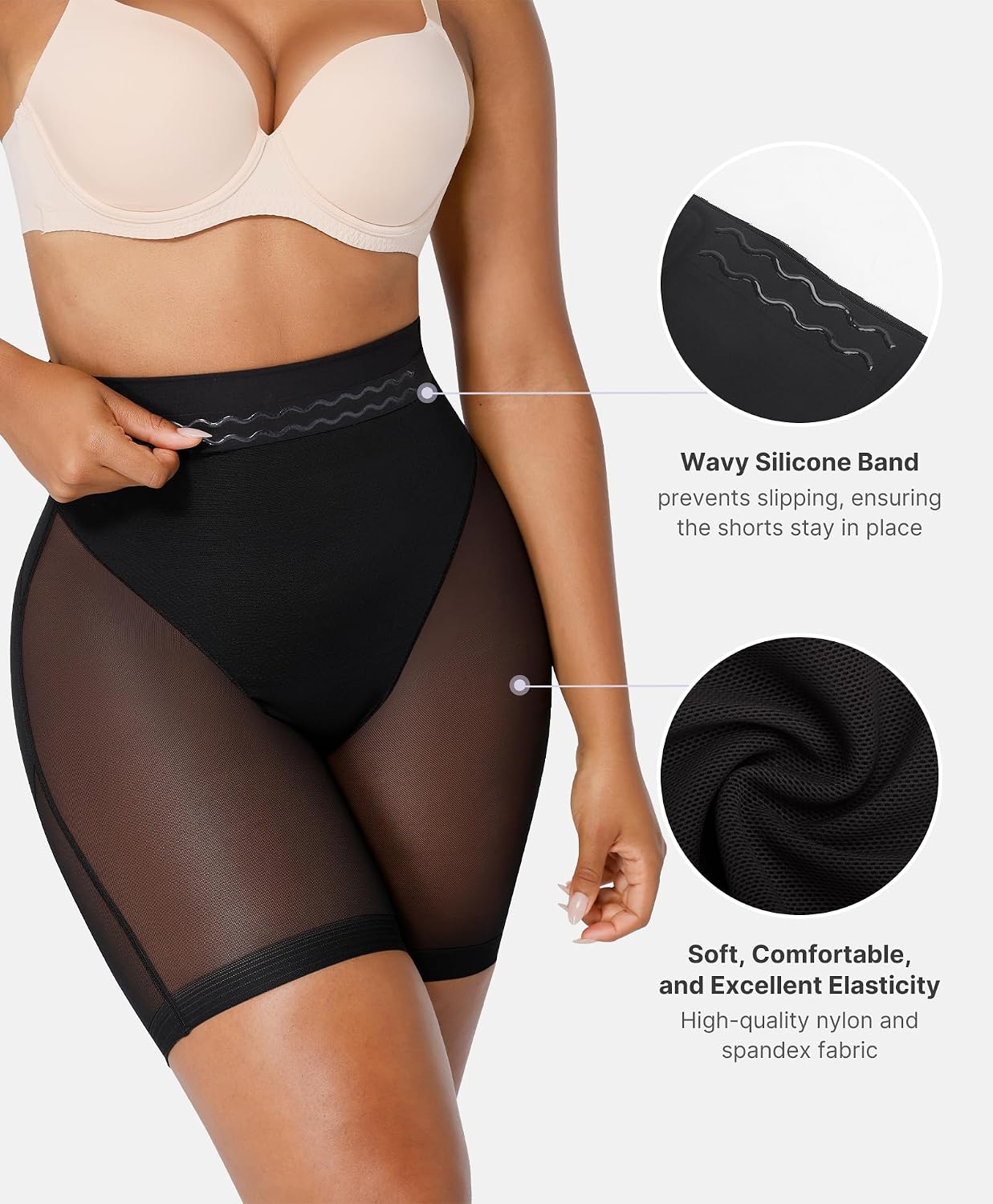 SHAPELLX High Waisted Butt Lifting Shapewear Shorts — image 6