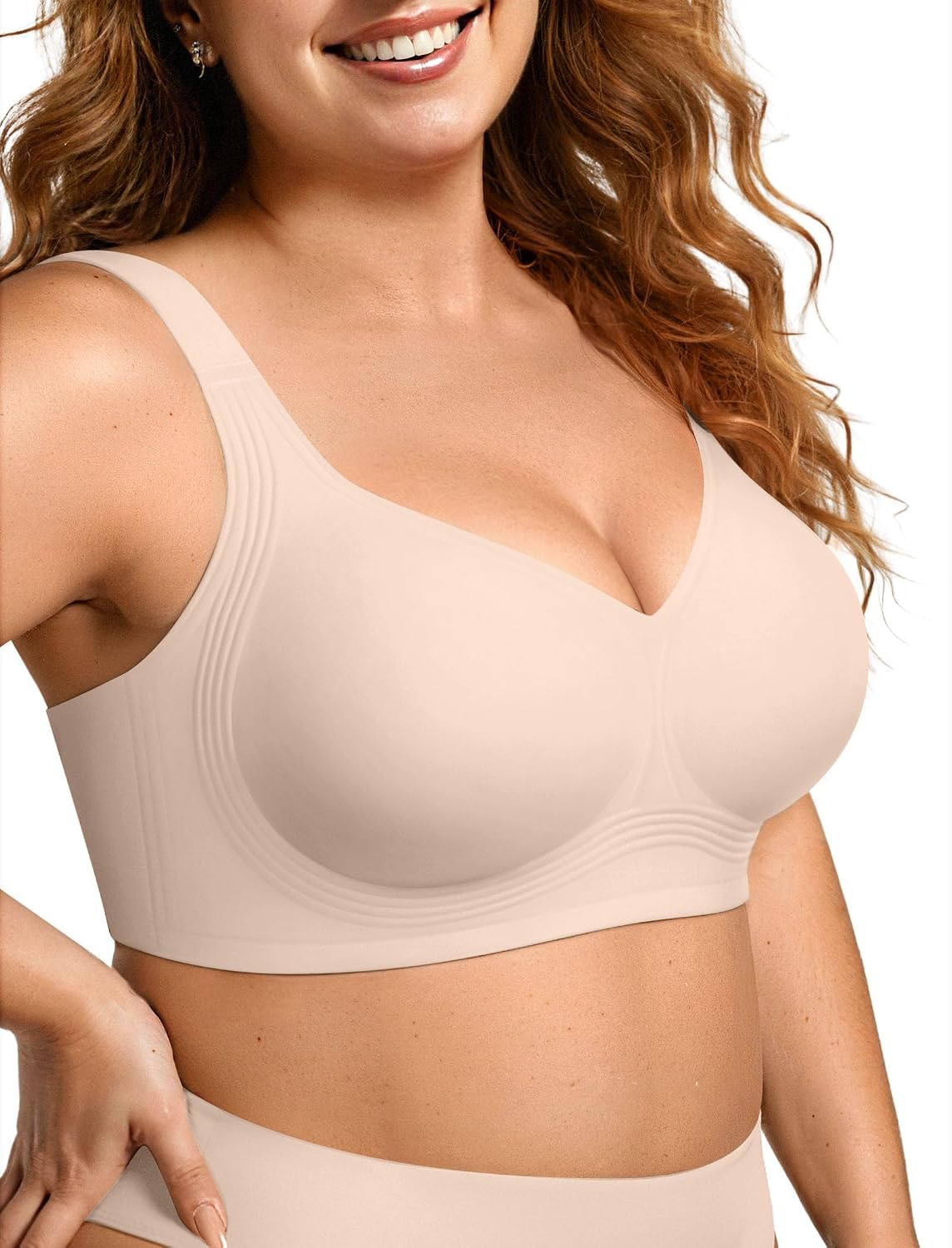 OEAK Women's Wireless Jelly Bra Plus Size