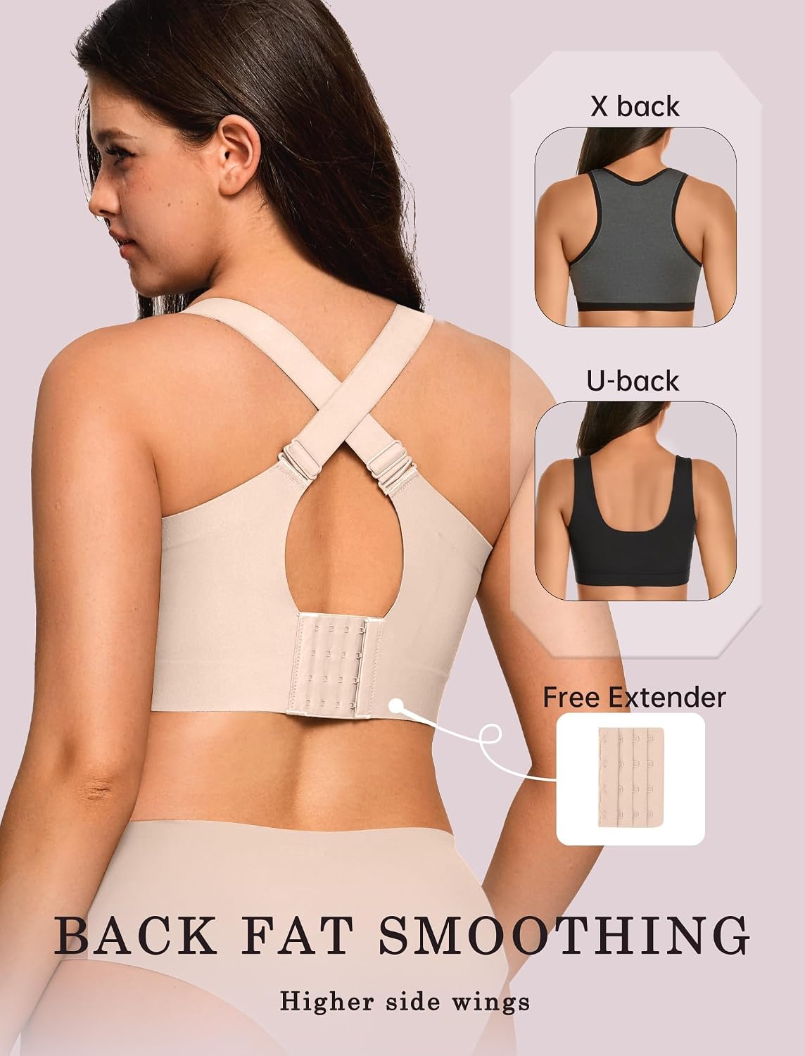 OEAK Women's Wireless Jelly Bra Plus Size — image 3