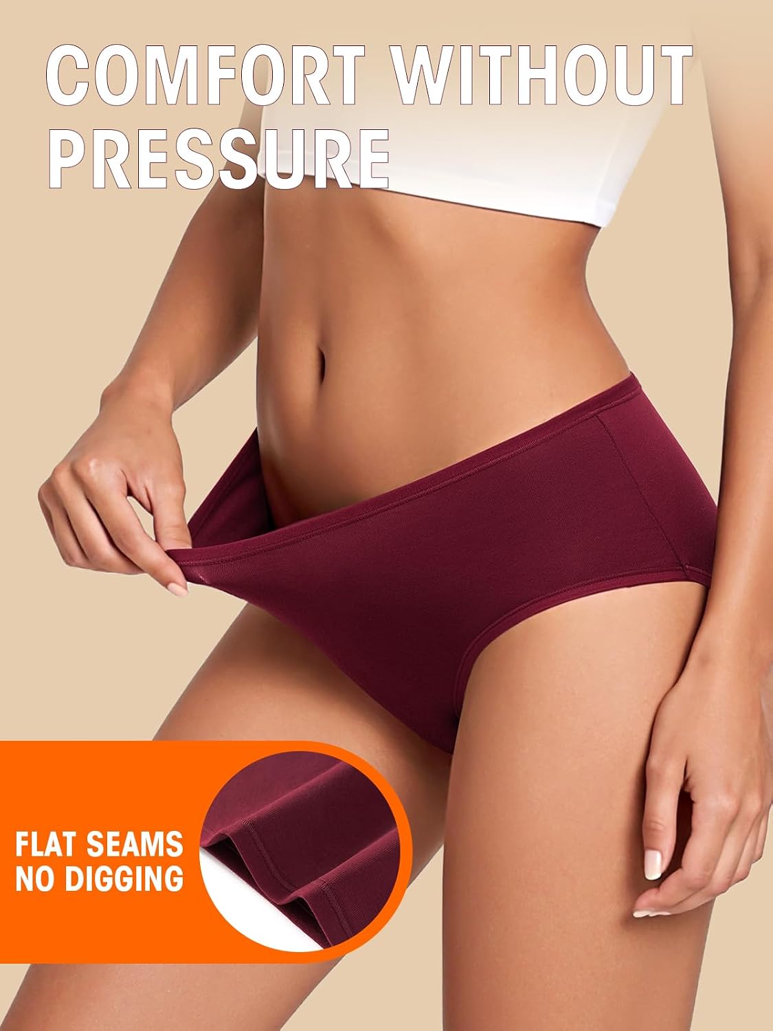 PNQUNZ Women’s Cotton Hipster Panties 6-Pack — image 3