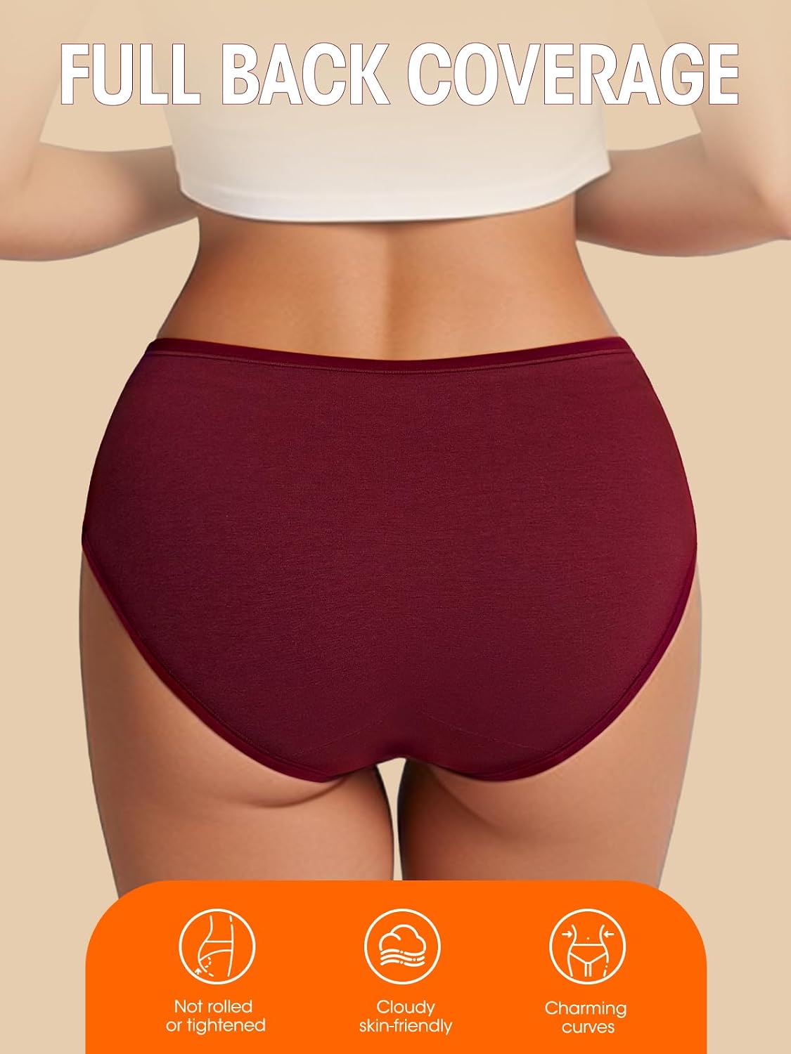 PNQUNZ Women’s Cotton Hipster Panties 6-Pack — image 4