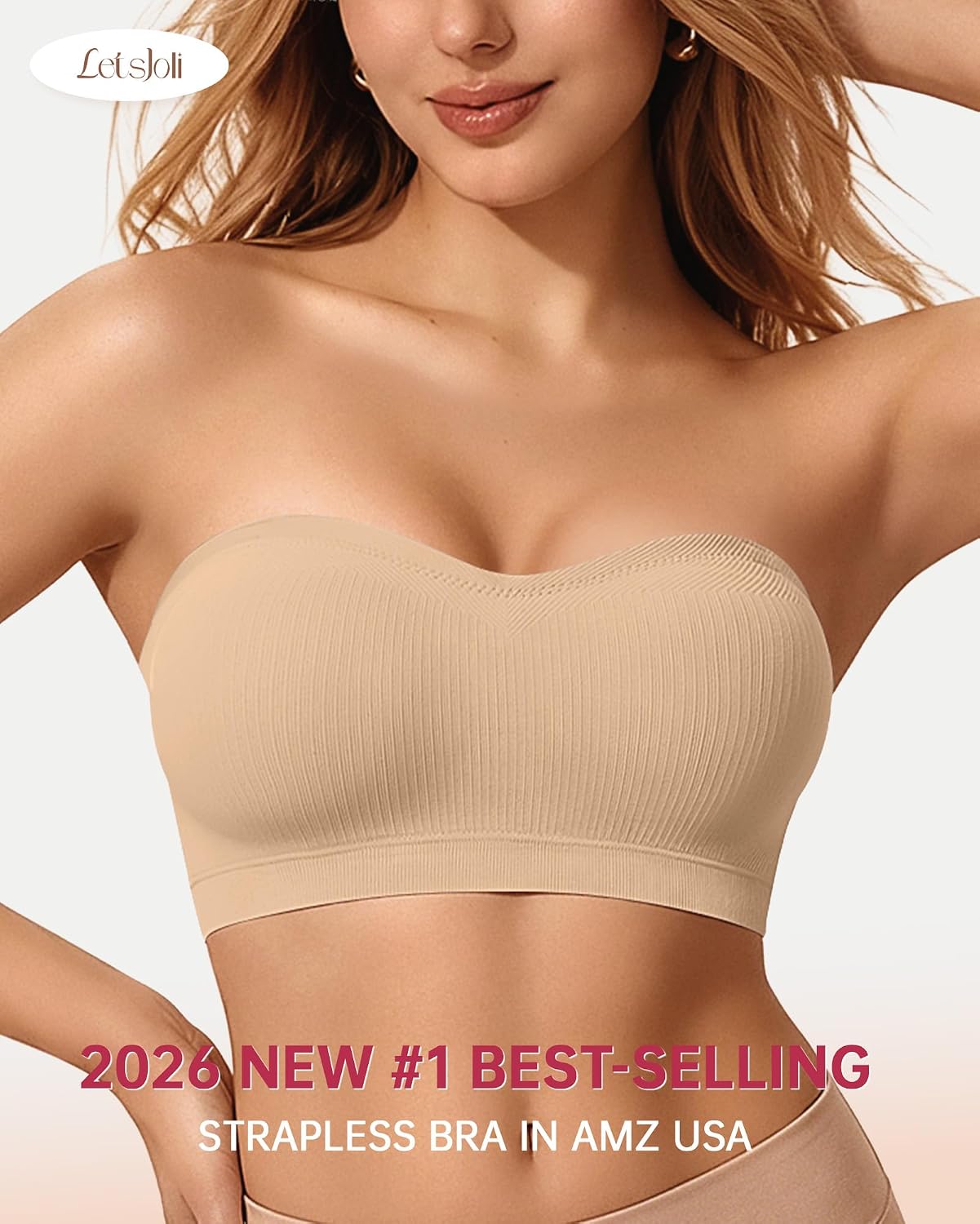 LetsJoli Strapless Push Up Bandeau Bra — image 3